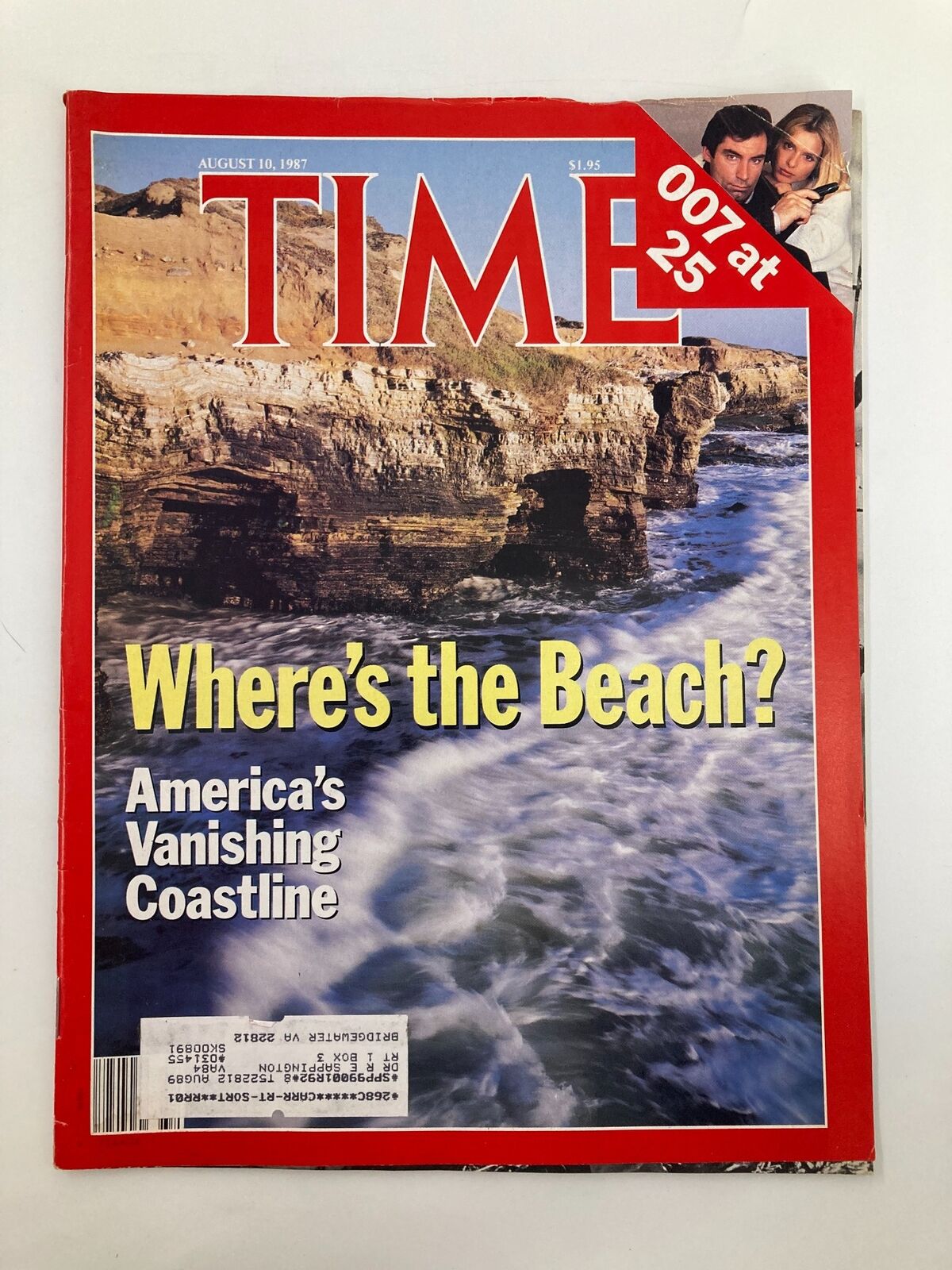 VTG Time Magazine August 10 1987 James Bond 007 at 25 & Vanishing Coastline