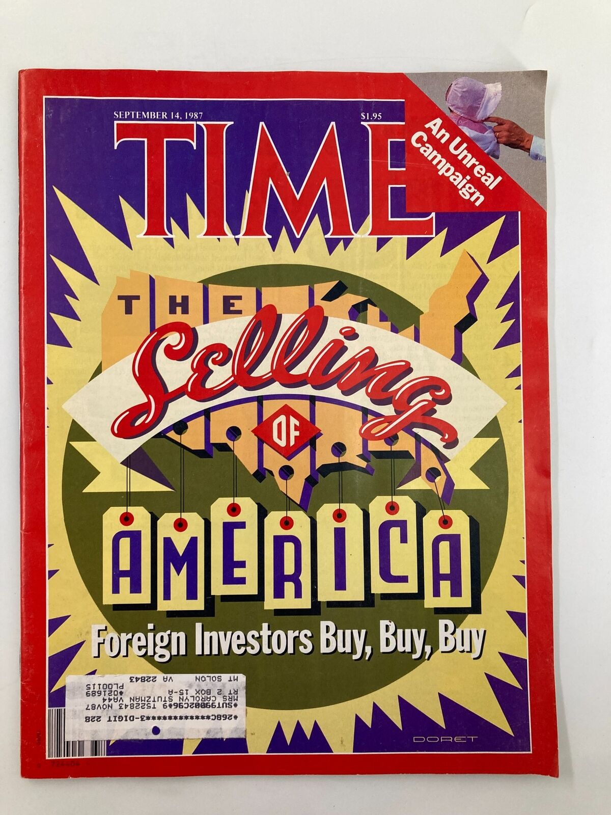 VTG Time Magazine September 14 1987 The Selling of America Foreign Investors