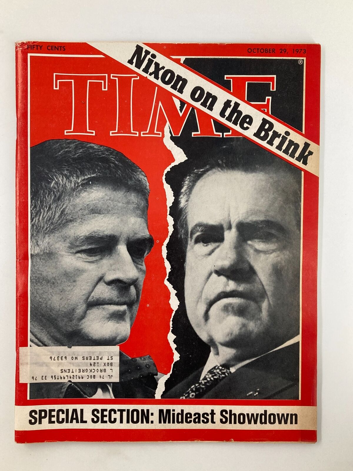 VTG Time Magazine October 29 1973 Richard Nixon On The Brink, Mideast Showdown