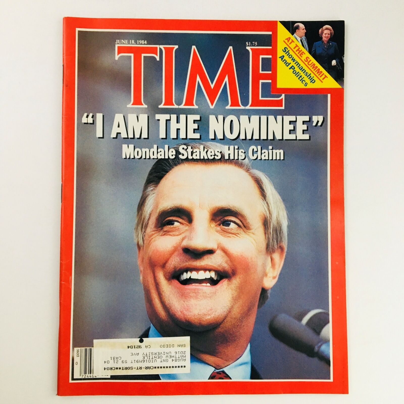 Time Magazine June 18 1984 Walter Mondale Stakes His Claim, VG