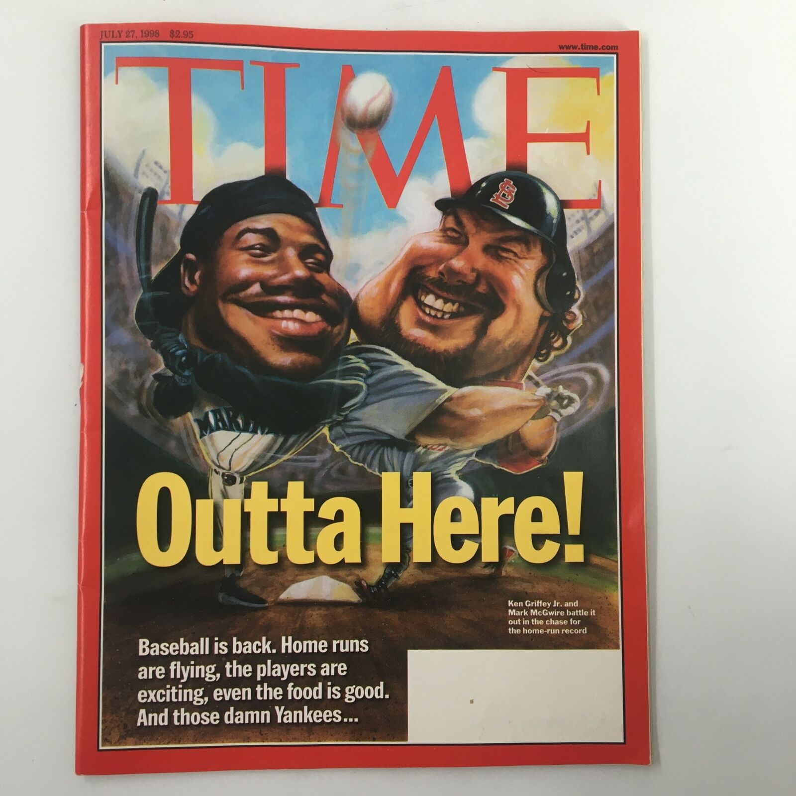 Time Magazine July 27 1998 Ken Giffrey Jr. and Mark McGwire Outta Here