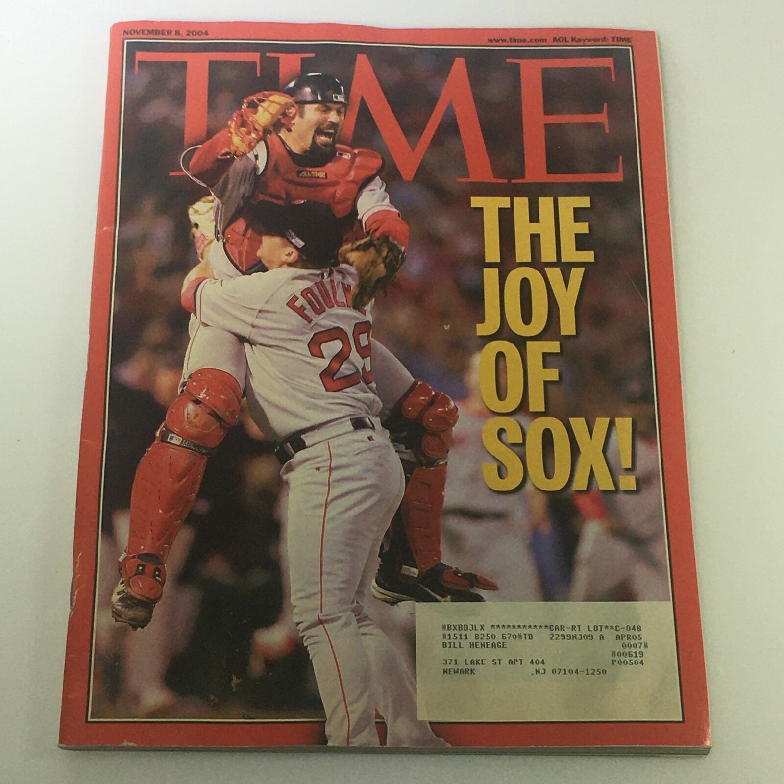 Time Magazine November 8 2004 - Boston Red Sox's Keith Foulke & Terry Francona