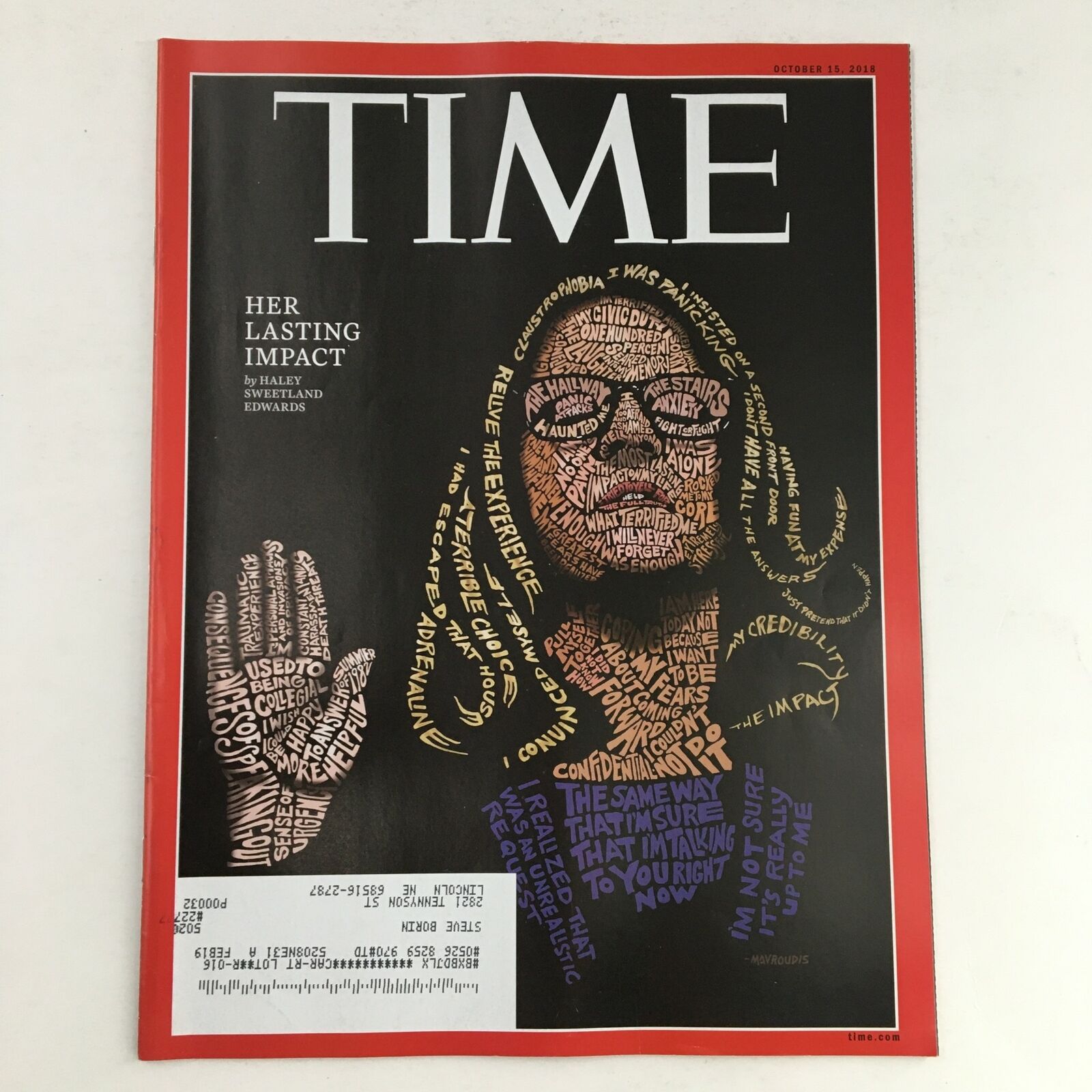 Time Magazine December 15 2018 Christine Blasey Ford & Her Lasting Impact, VG