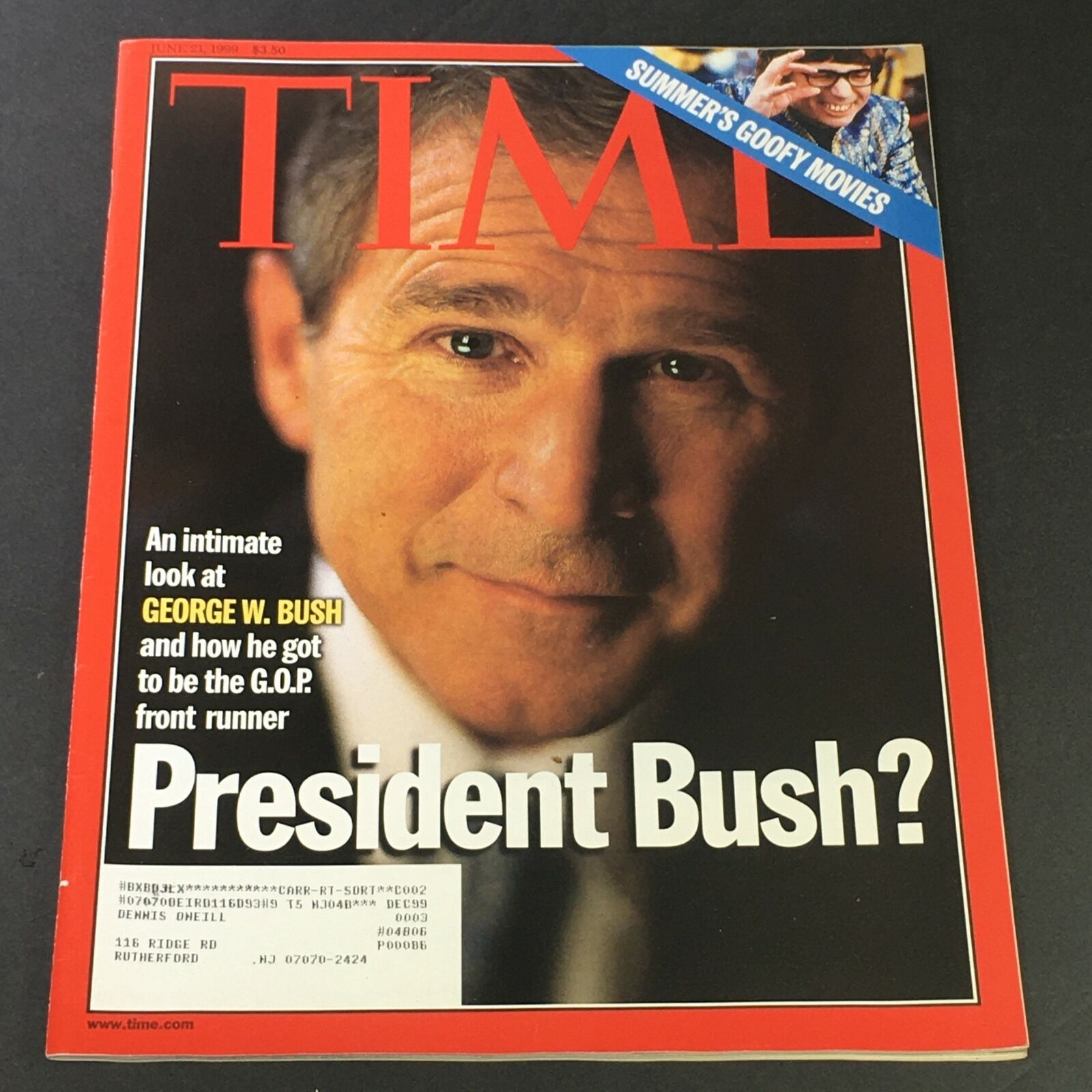 VTG Time Magazine June 21 1999 - President George Bush / Mike Myers Austin Power