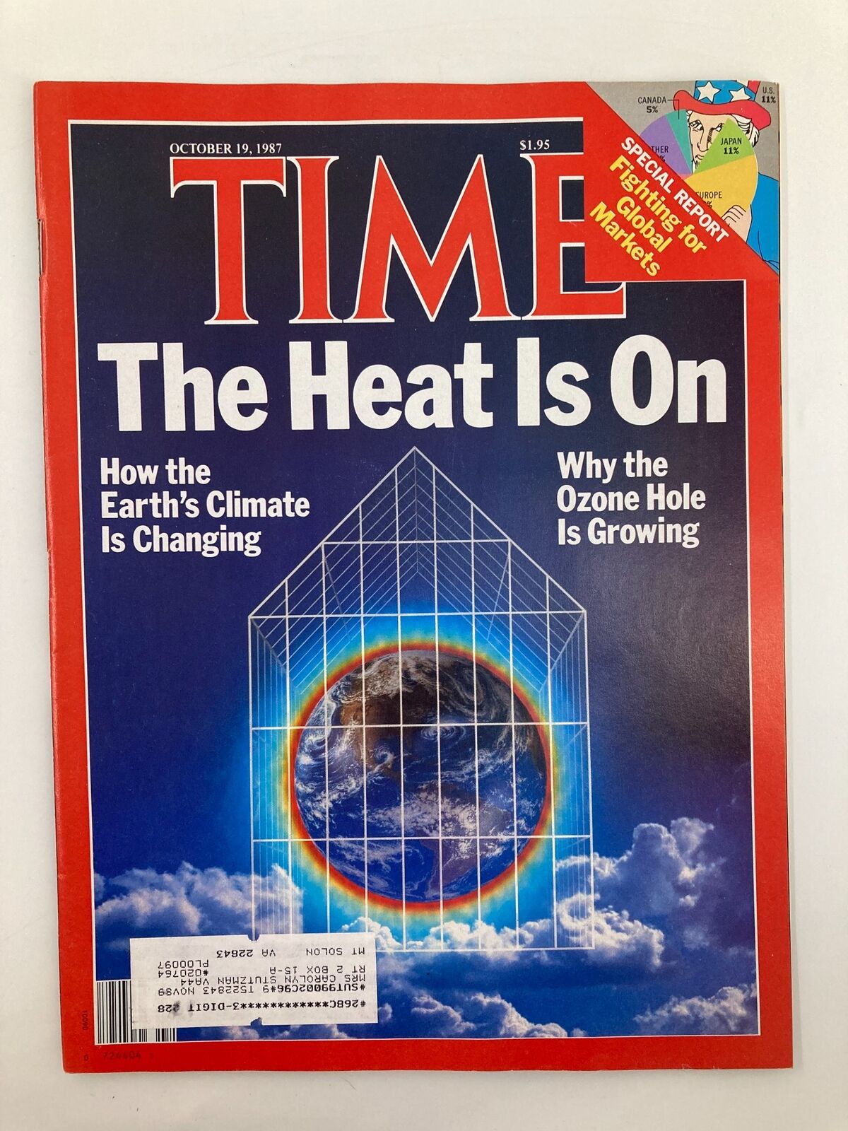 VTG Time Magazine October 19 1987 How The Earth's Climate is Changing