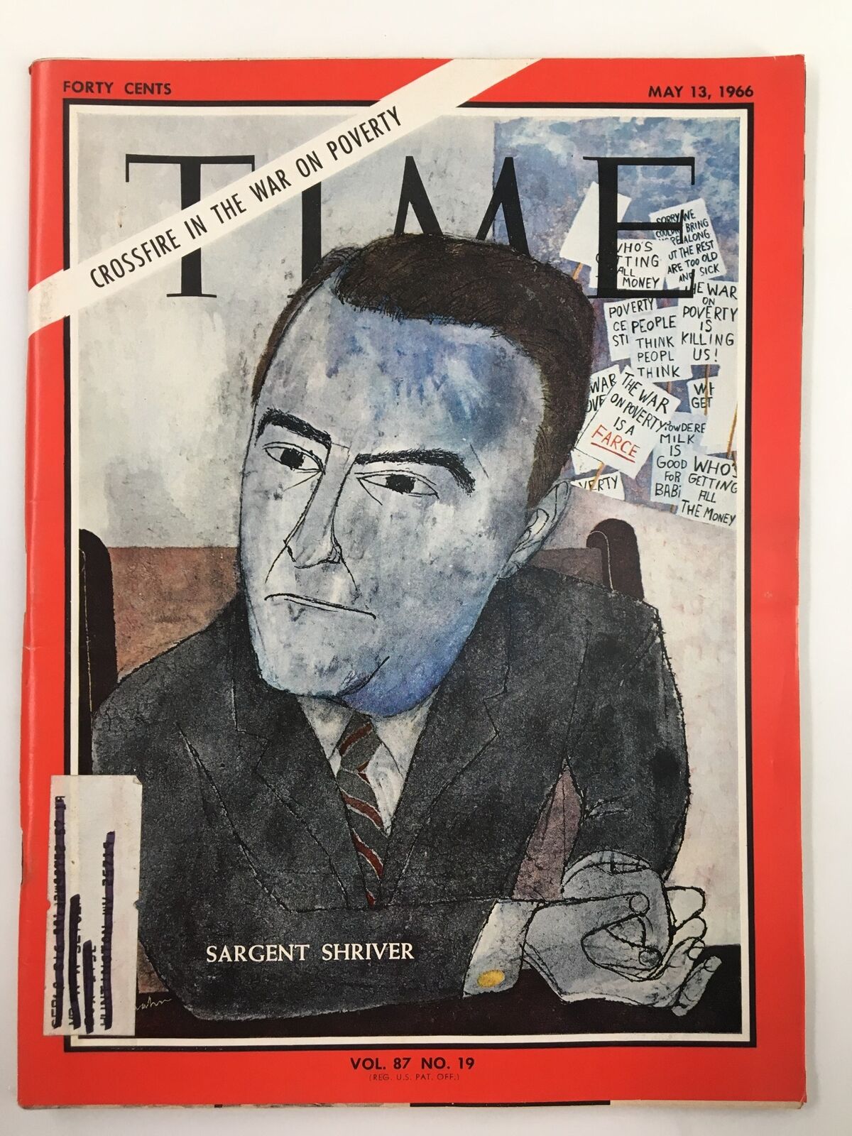 VTG Time Magazine May 13 1966 Vol 87 #19 Sargent Shriver Crossfire on Poverty