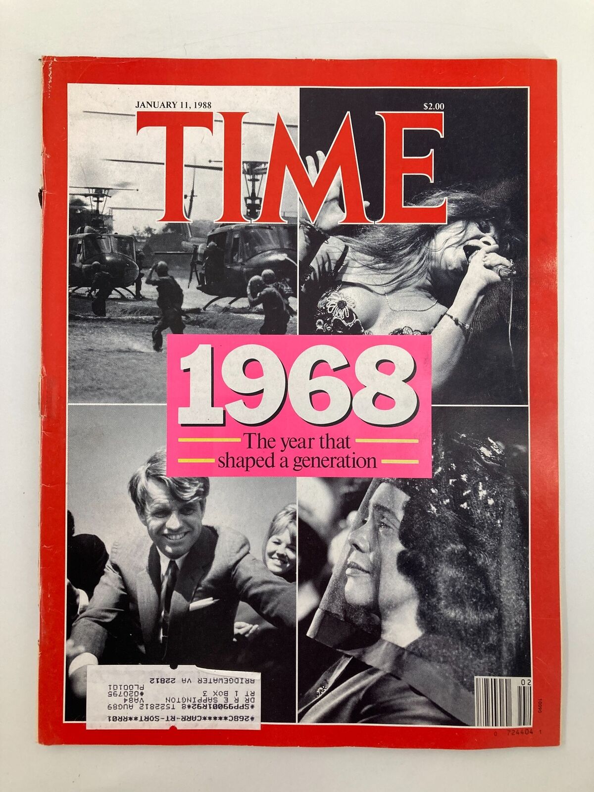 VTG Time Magazine January 11 1988 Year 1968 The Year That Shaped A Generation