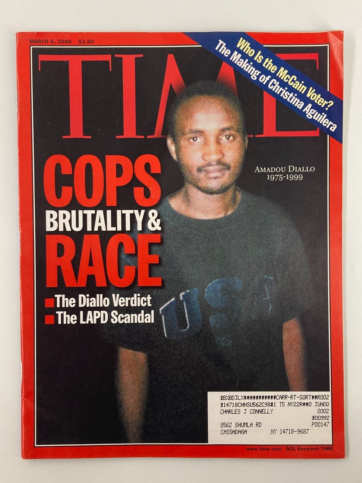 Time Magazine March 6 2000 Amadou Diallo in Cops, Brutality and Race