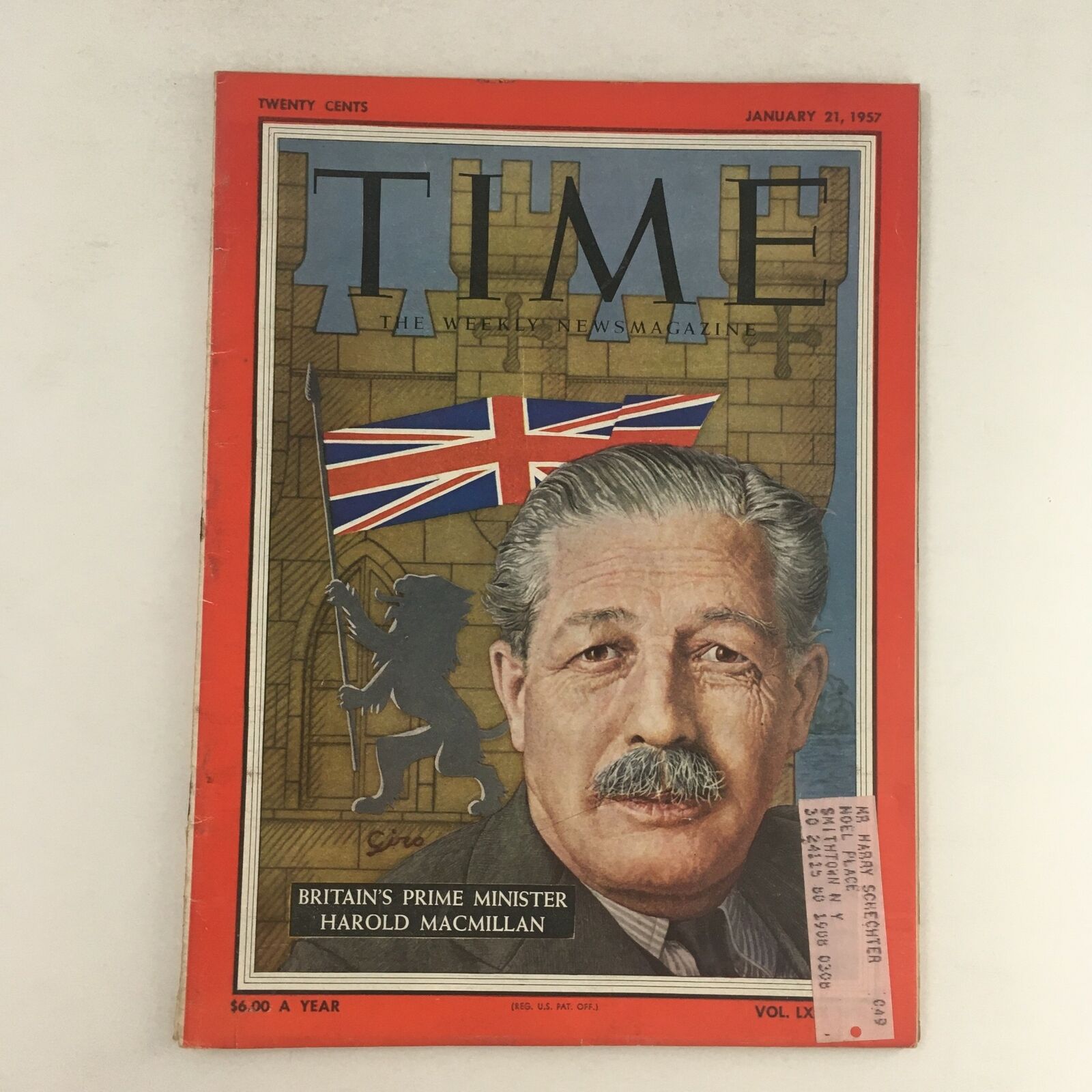 Time Magazine January 21 1957 Vol 69 #3 Britain Prime Minister Harold Macmillan