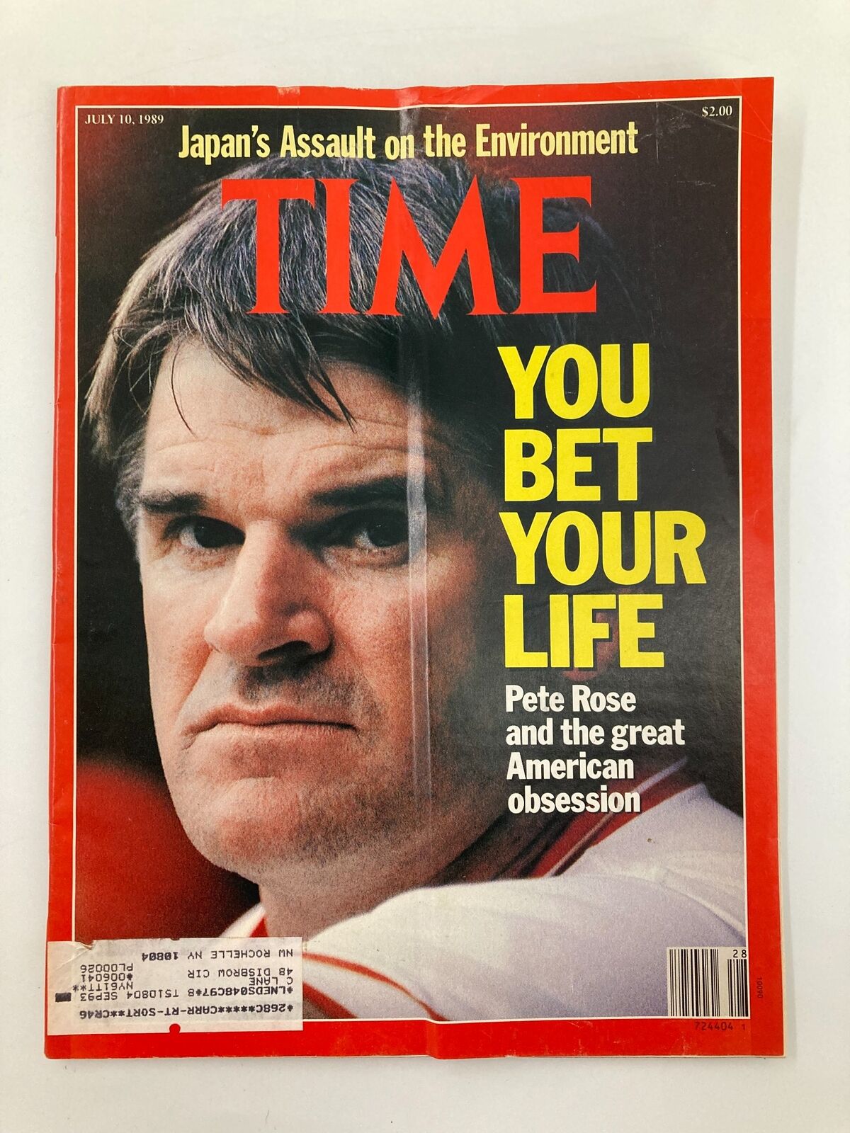 VTG Time Magazine July 10 1989 Pete Rose and the Great American Obsession