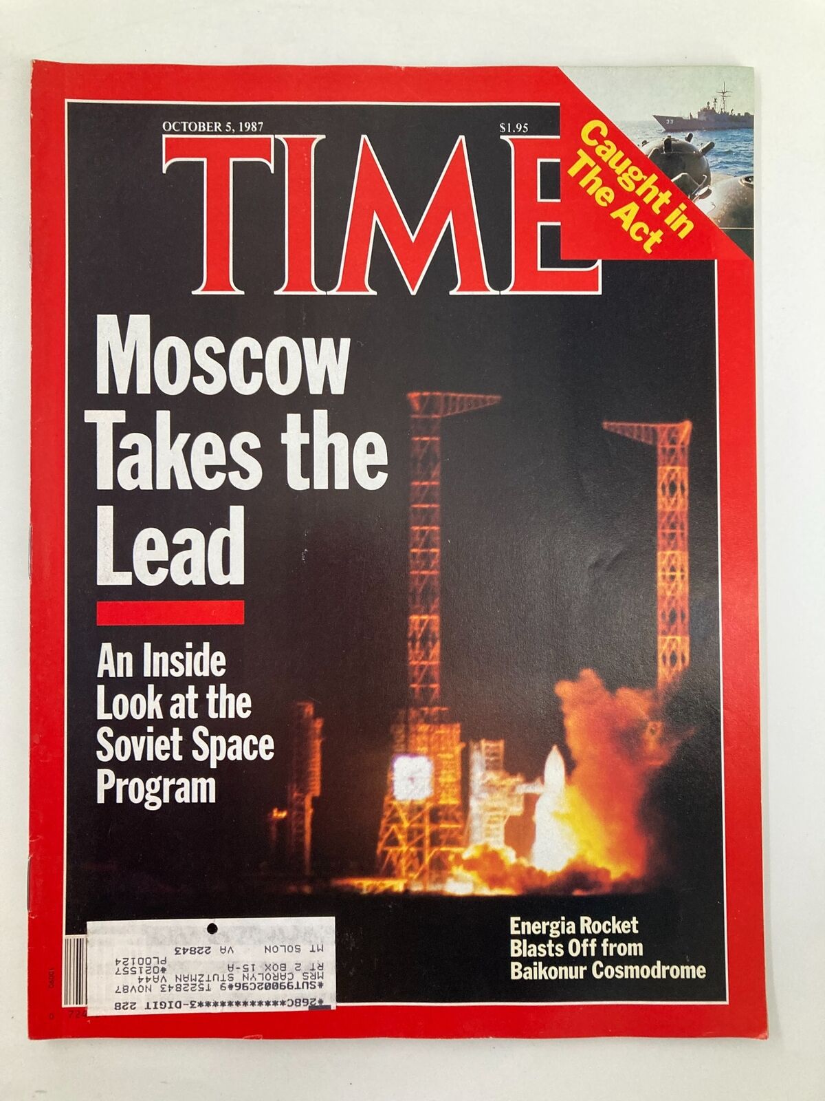 VTG Time Magazine October 5 1987 Moscow Takes The Lead Soviet Space Program