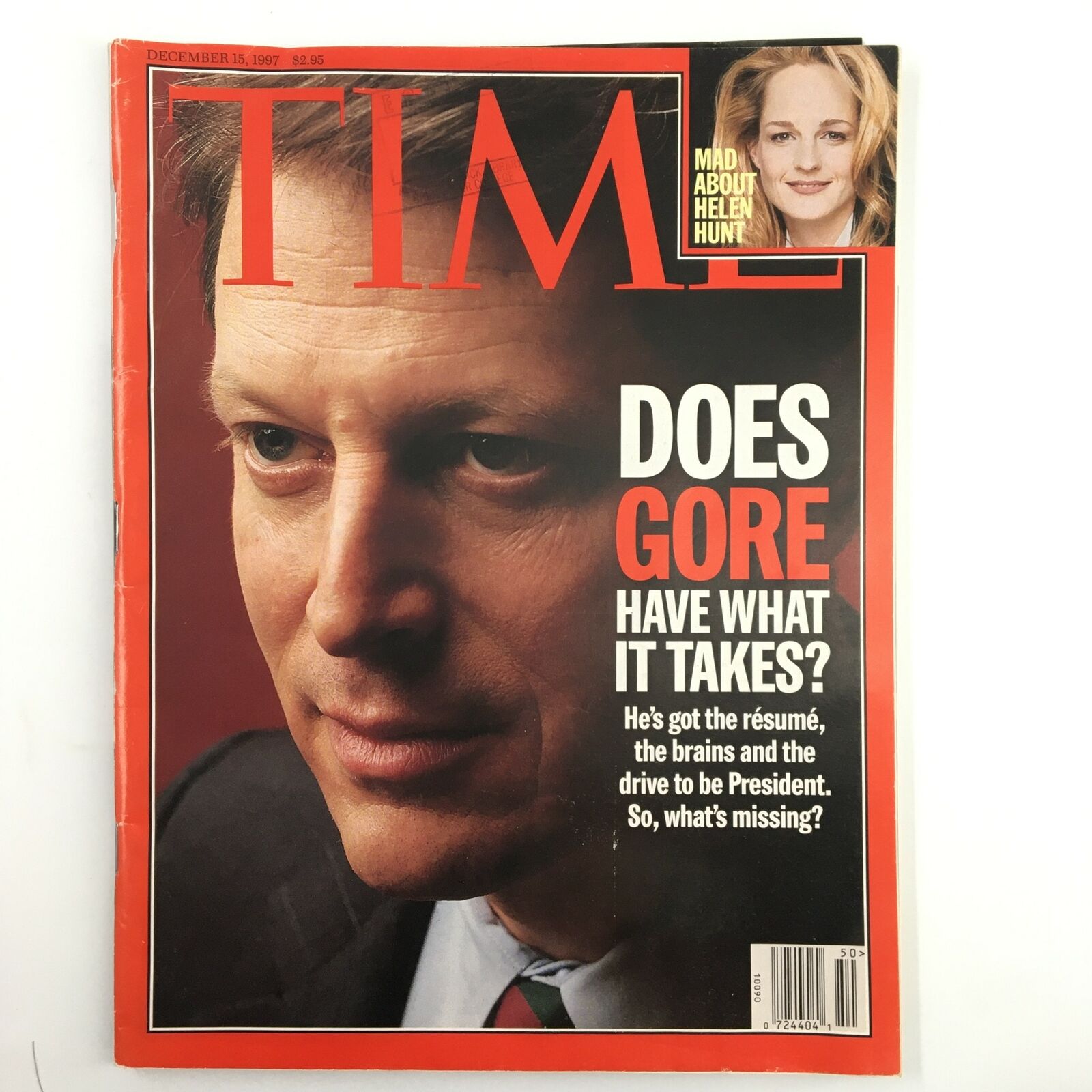 Time Magazine December 15 1997 Al Gore, Helen Hunt, Colin Powell No Label