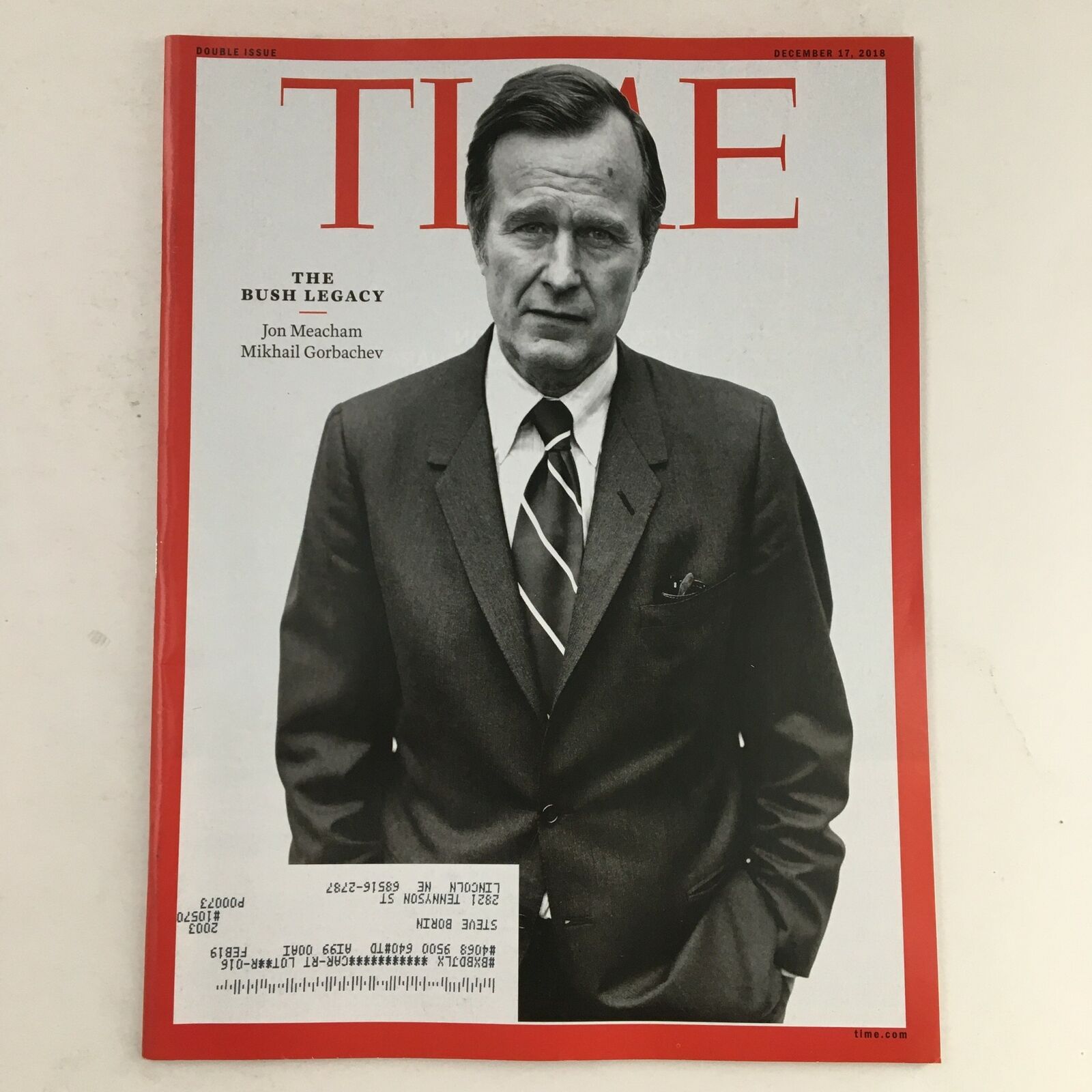 Time Magazine December 17 2018 Jon Meacham & Mikhail Gorbachev Bush Legacy, VG