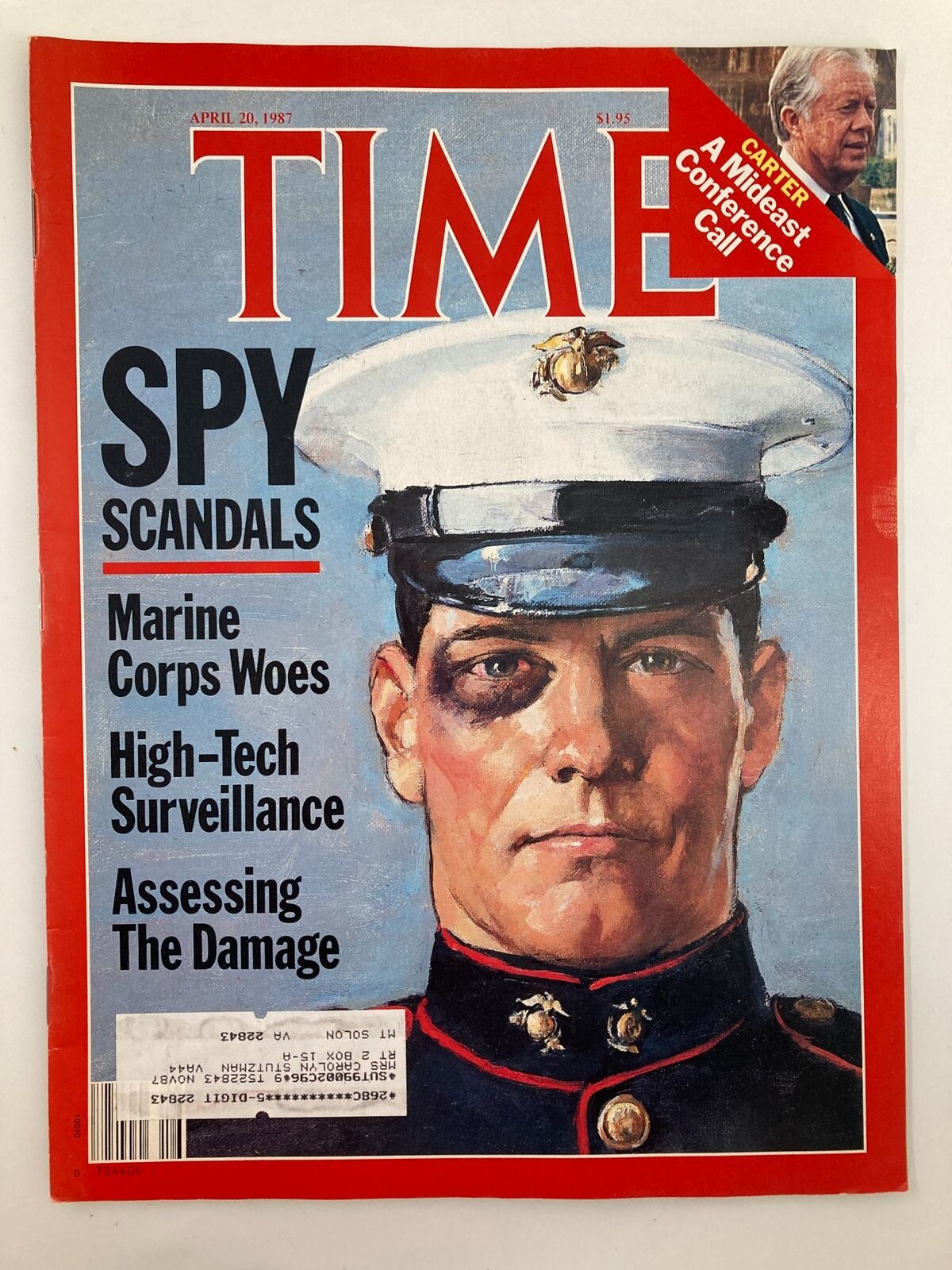 VTG Time Magazine April 20 1987 Spy Scandals & Marine Corps Woes