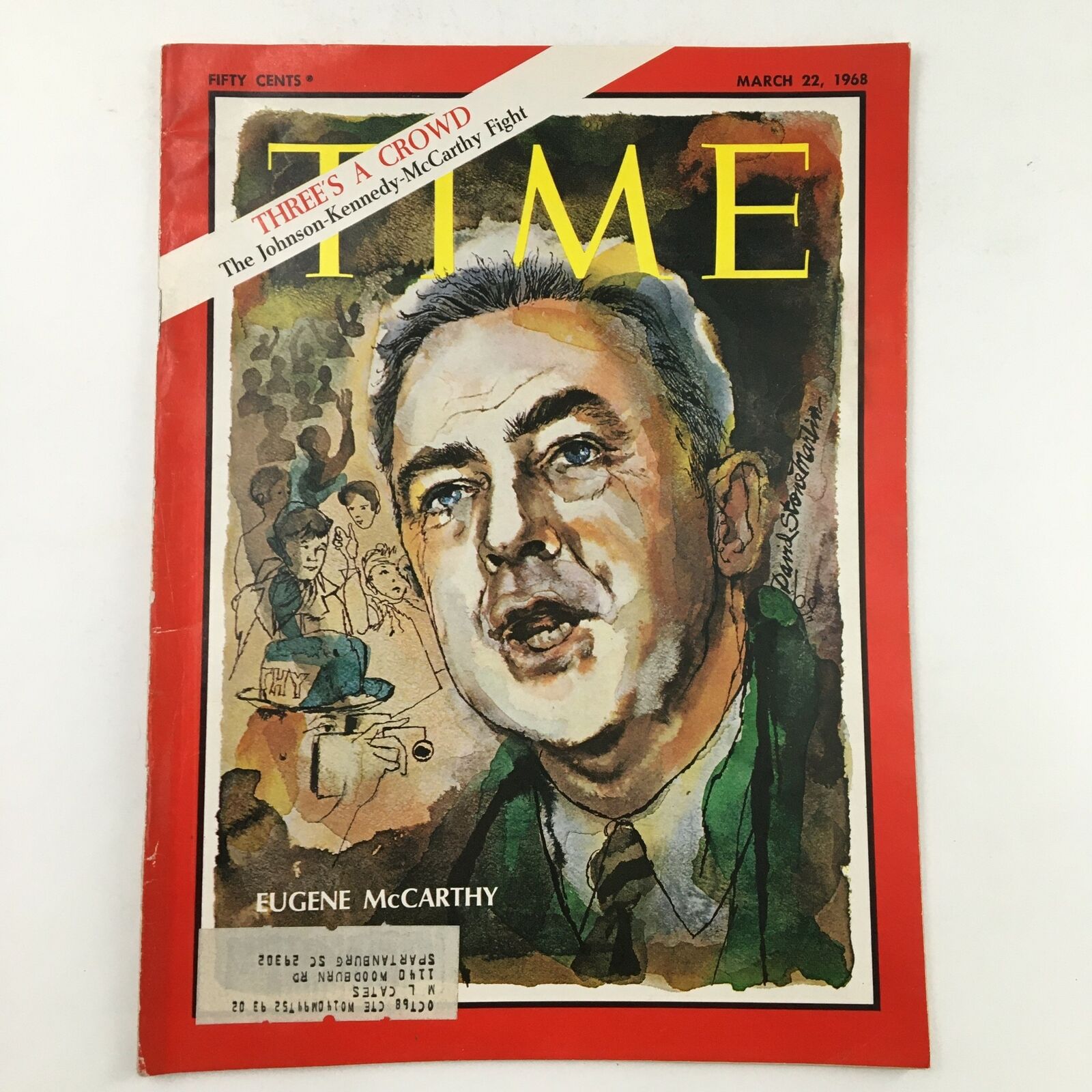 Time Magazine March 22 1968 Vol. 91 No. 12 Politician Eugene McCarthy