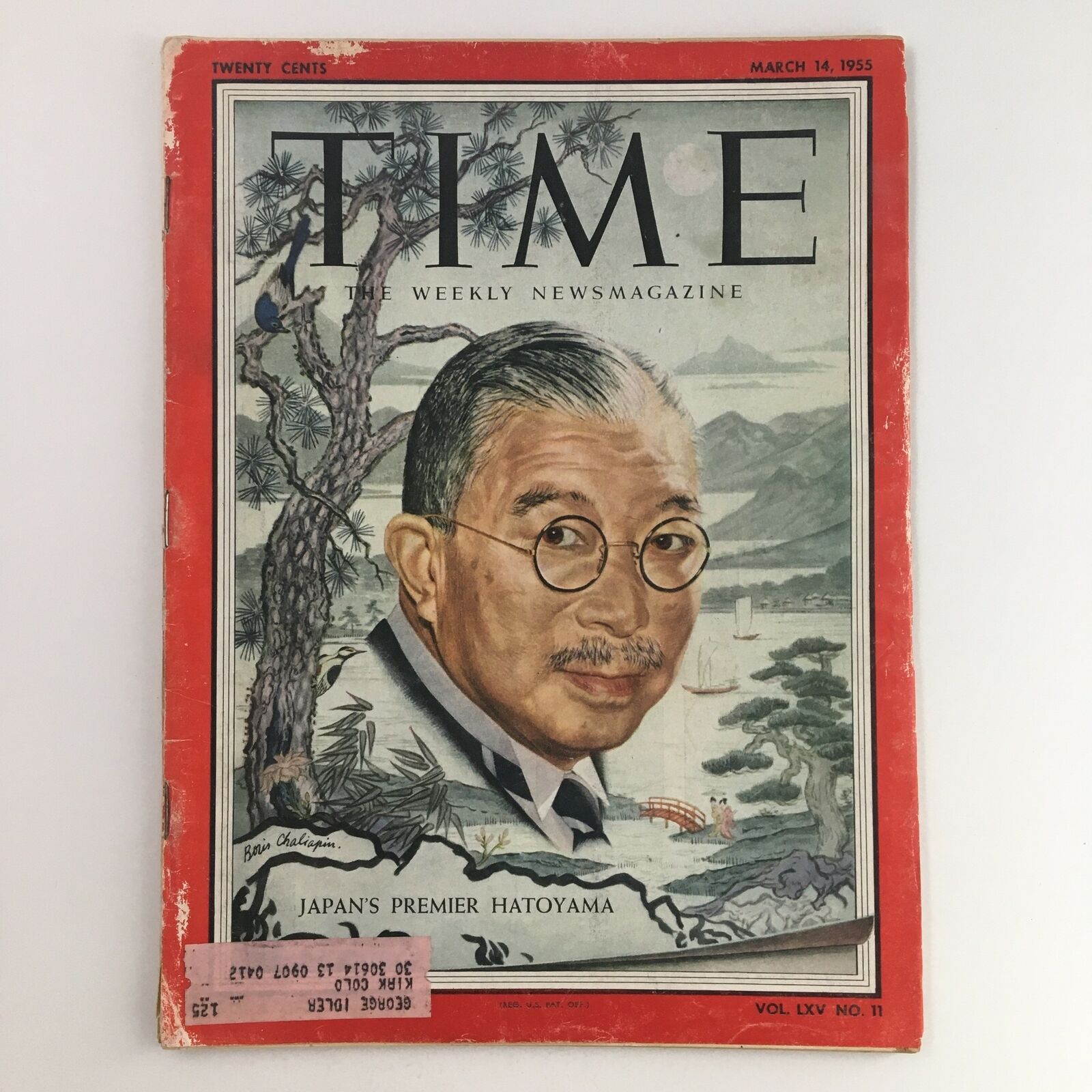 Time Magazine March 14 1955 Vol LXV No. 11 Japan's Premiere Ichirō Hatoyama