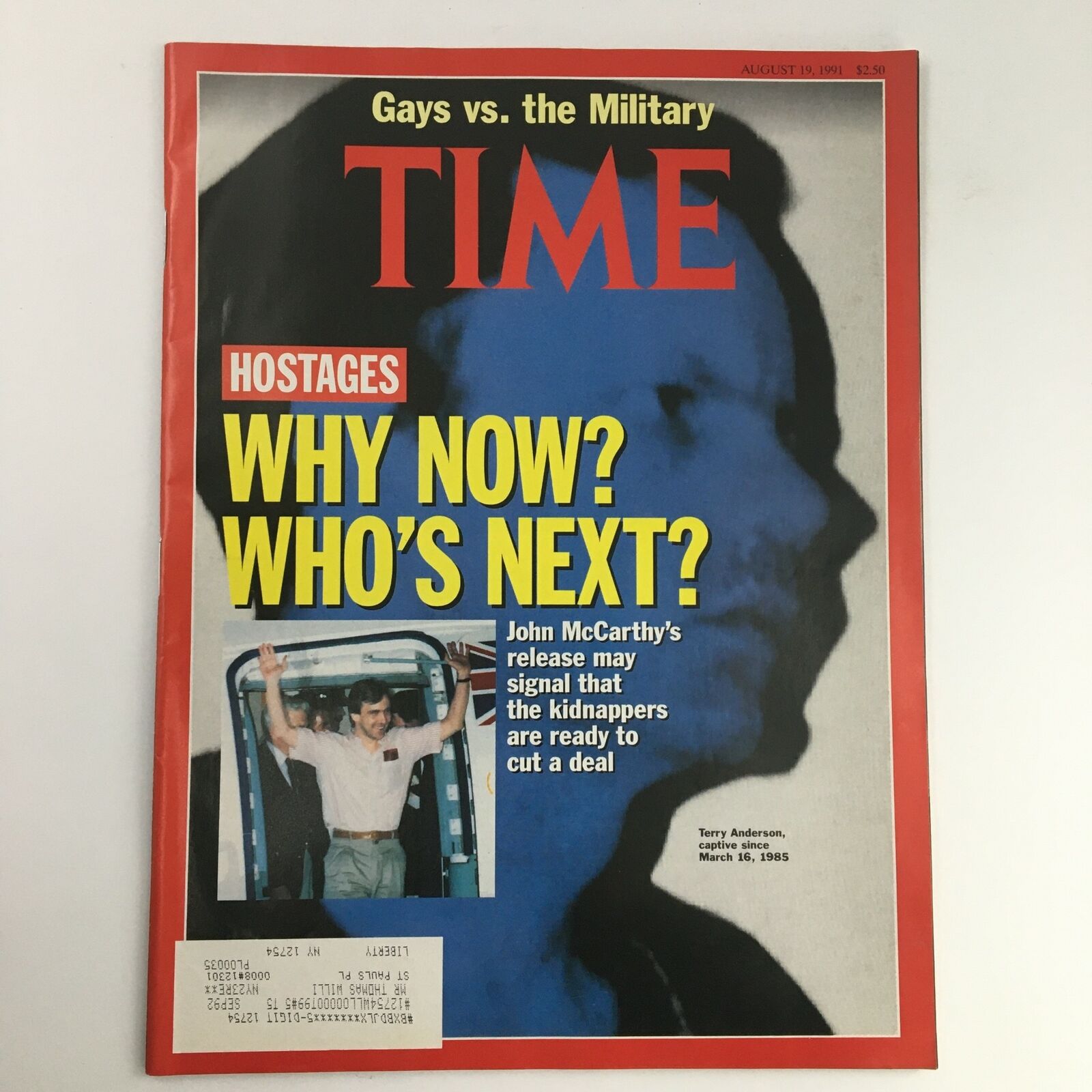 Time Magazine August 19 1991 Vol 138 #7 John McCarthy Release & Terry Anderson