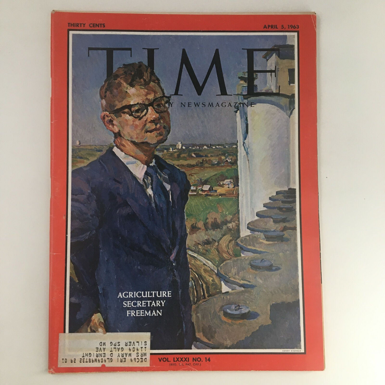 Time Magazine April 5 1963 Vol. 81 No. 14 Architectural Sec. Orville Freeman