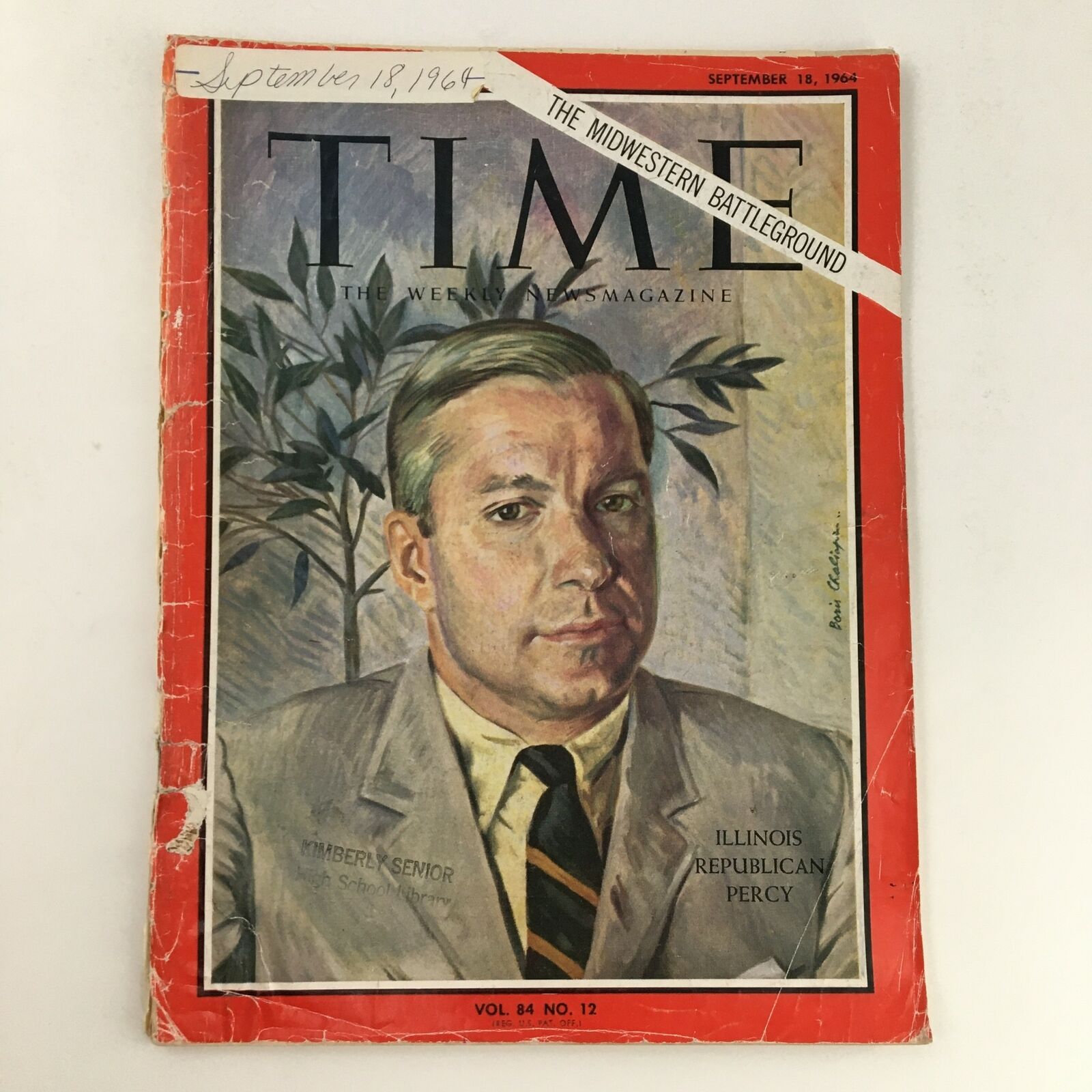 Time Magazine September 18 1964 Illinois Republican Charles H. Percy No Label