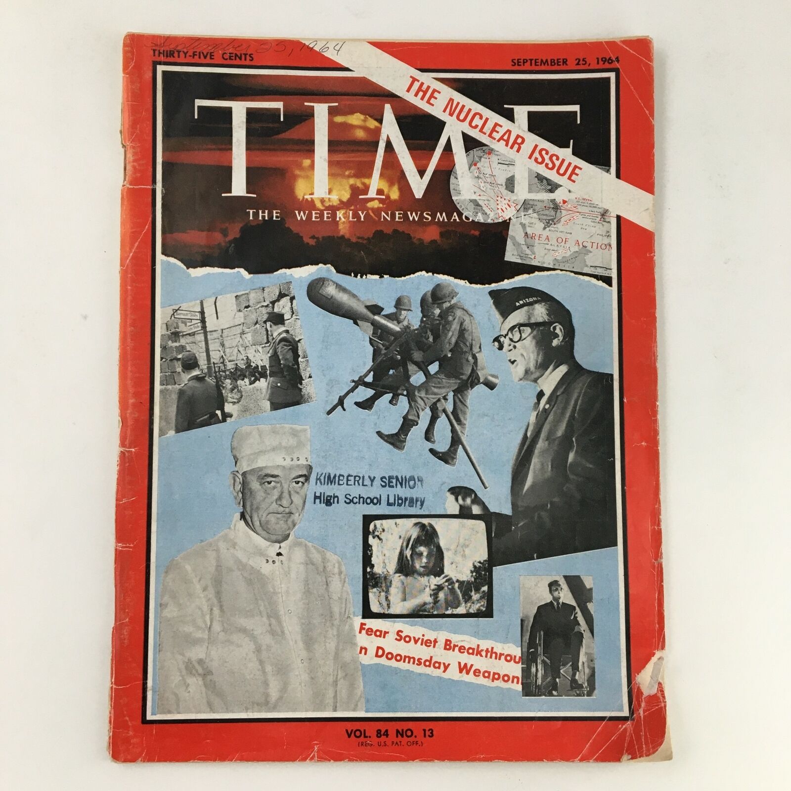 Time Magazine September 25 1964 Soviet Breakthrough Doomsday Weapon No Label