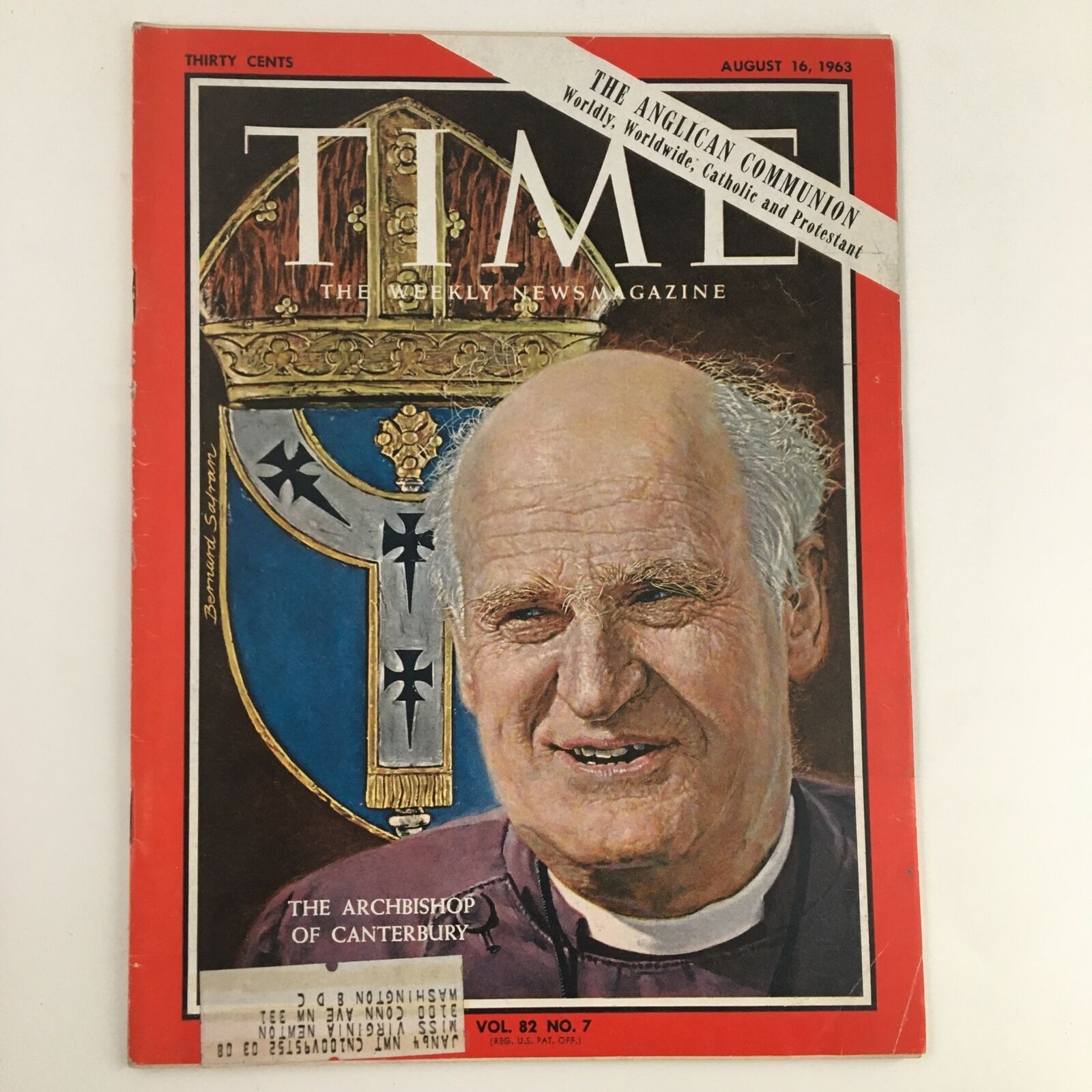 Time Magazine August 16 1963 Vol. 82 No. 7 The Archbishop of Canterbury