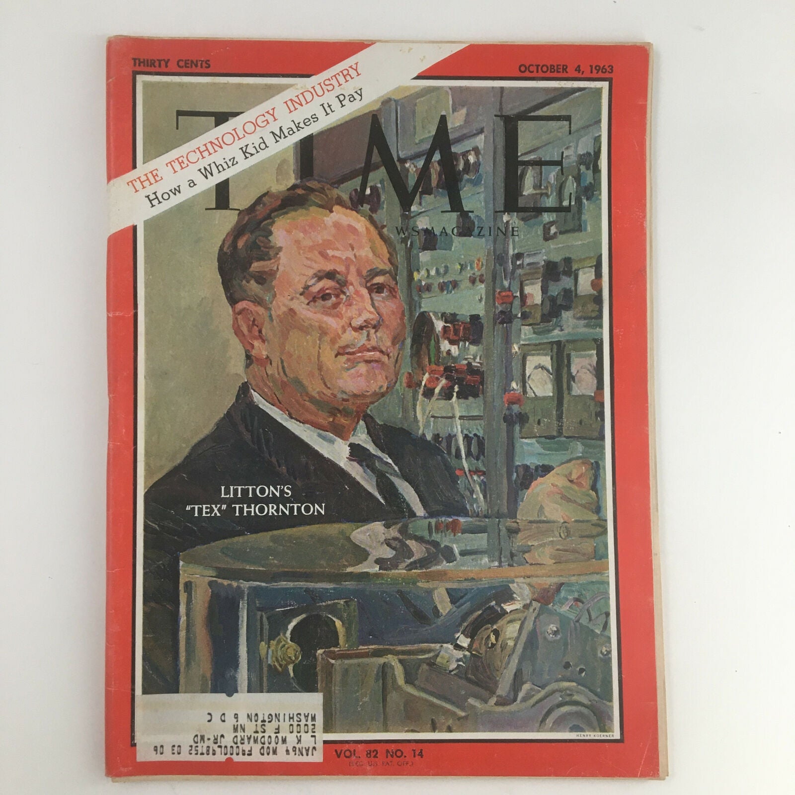 Time Magazine October 4 1963 Vol. 82 No. 14 Tech Industry Litton's Tex Thornton