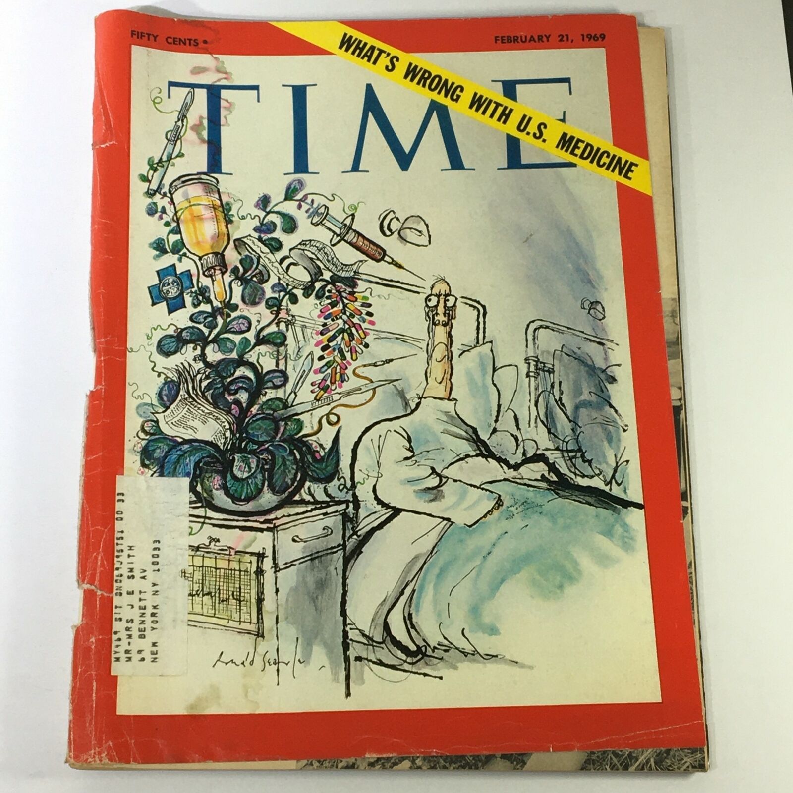 VTG Time Magazine February 21 1969 - What's Wrong with the U.S. Medicine