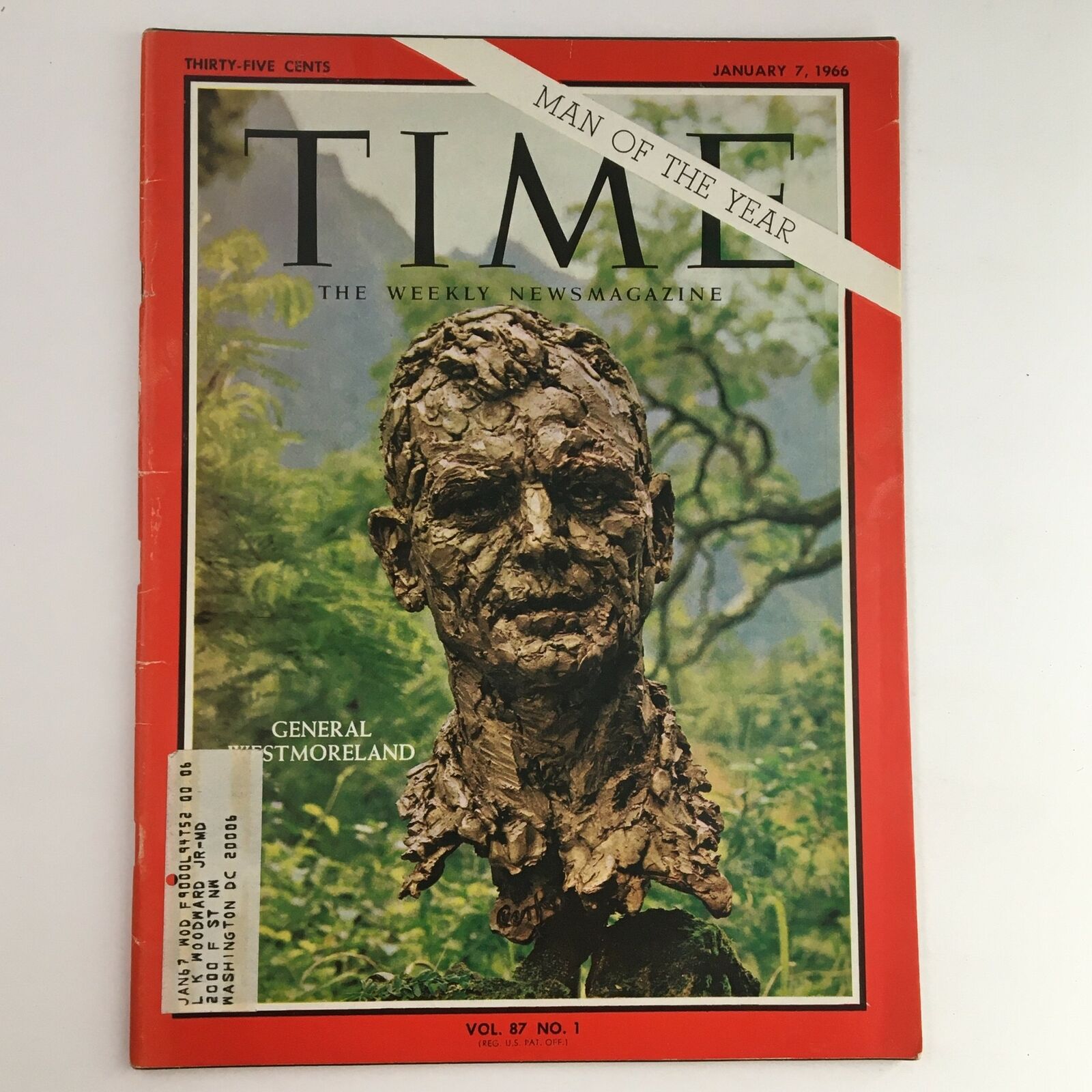 Time Magazine January 7 1966 Vol. 87 No. 1 General William Westmoreland