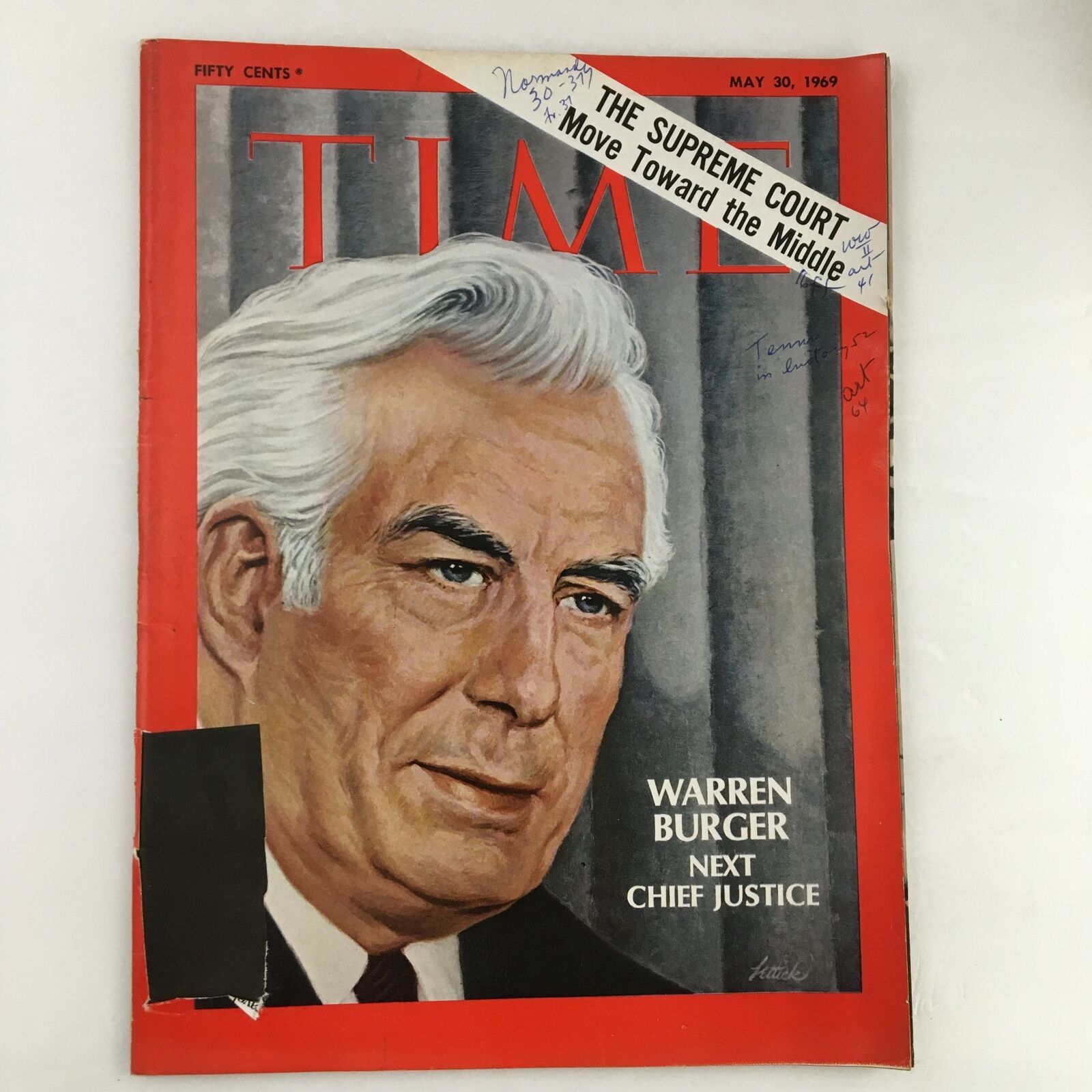 Time Magazine May 30 1969 Vol. 93 No. 22 Warren Burger The Next Chief Justice