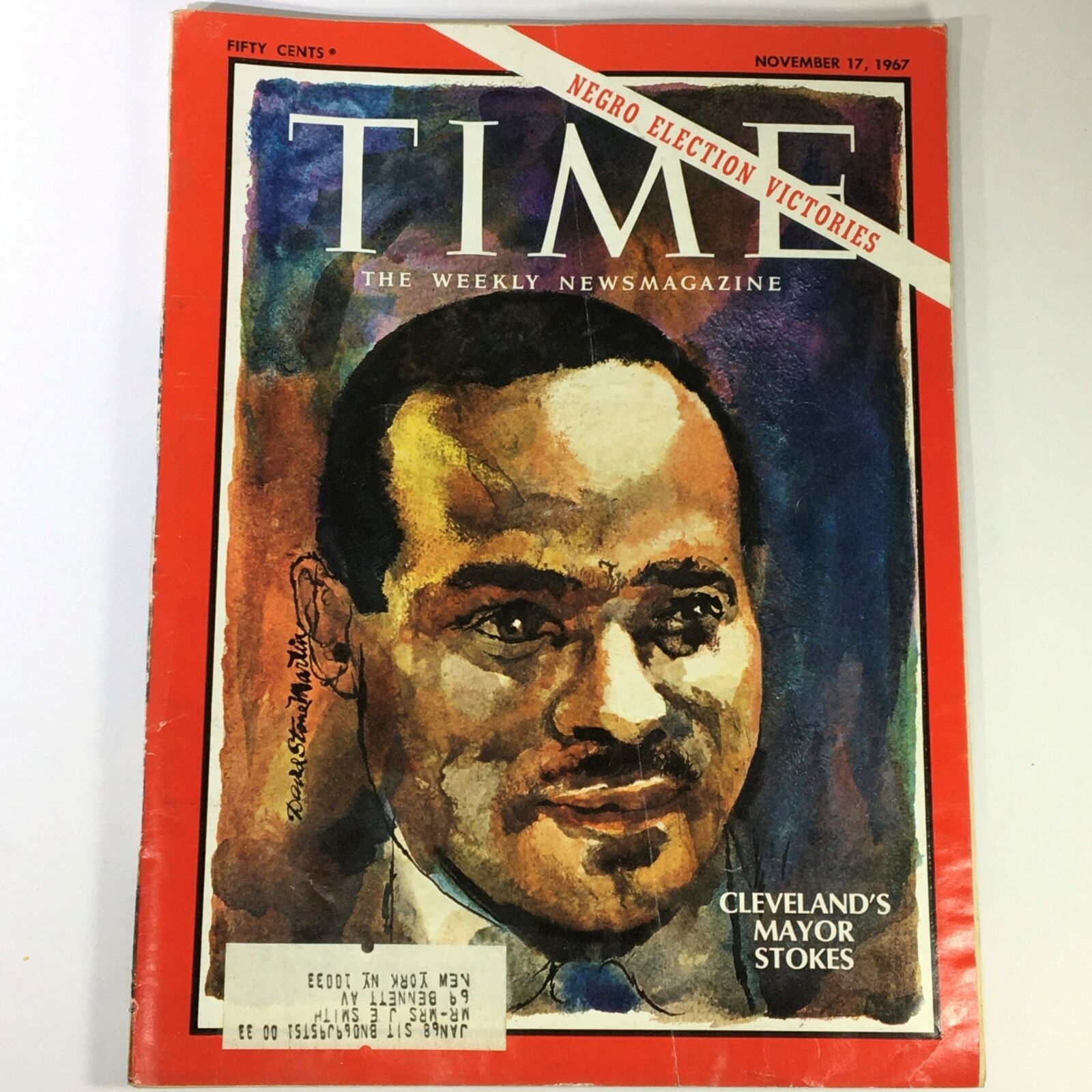 VTG Time Magazine November 17 1967 - Cleveland's Mayor Carl Stokes