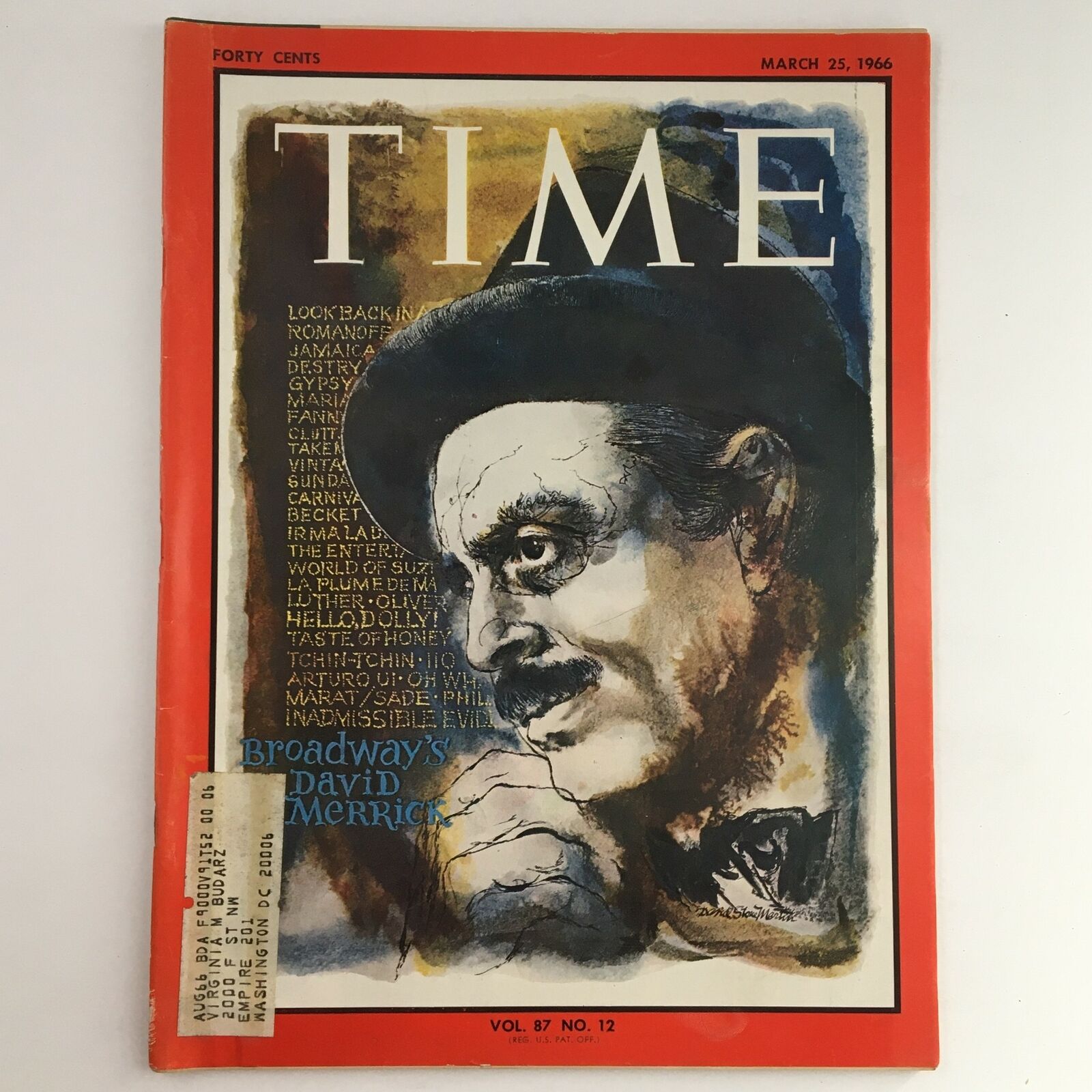 Time Magazine March 25 1966 Vol. 87 No. 12 Broadway's David Merrick