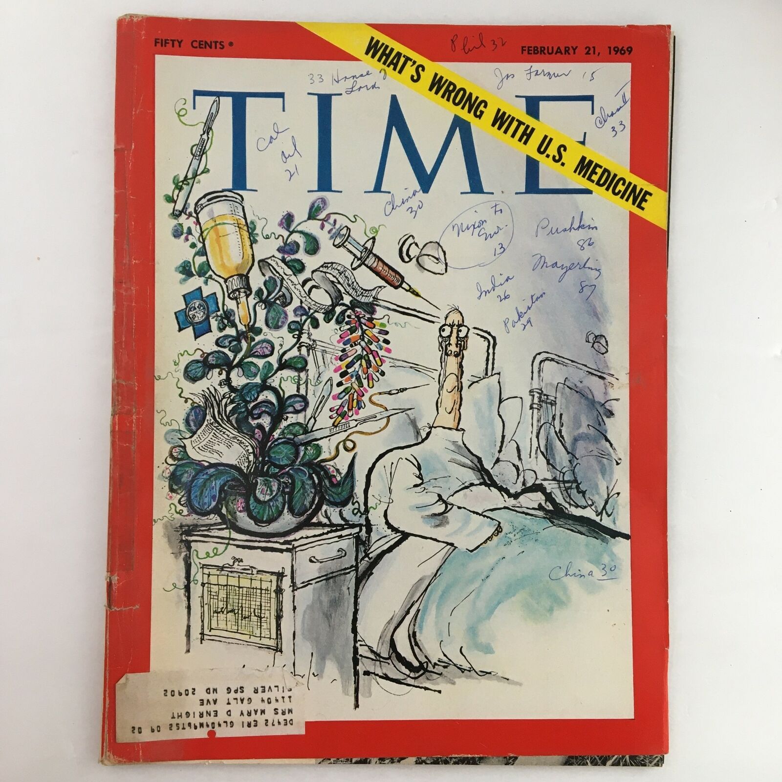 Time Magazine February 21 1969 Vol. 93 No. 8 What's Wrong with U.S. Medicine