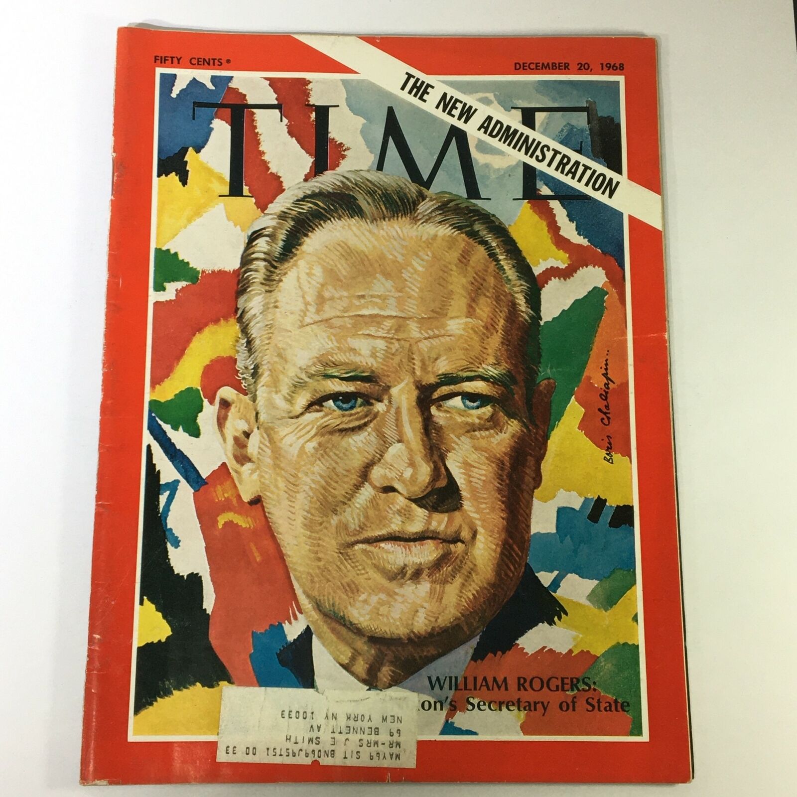 VTG Time Magazine December 20 1968 - William Rogers on Secretary of State