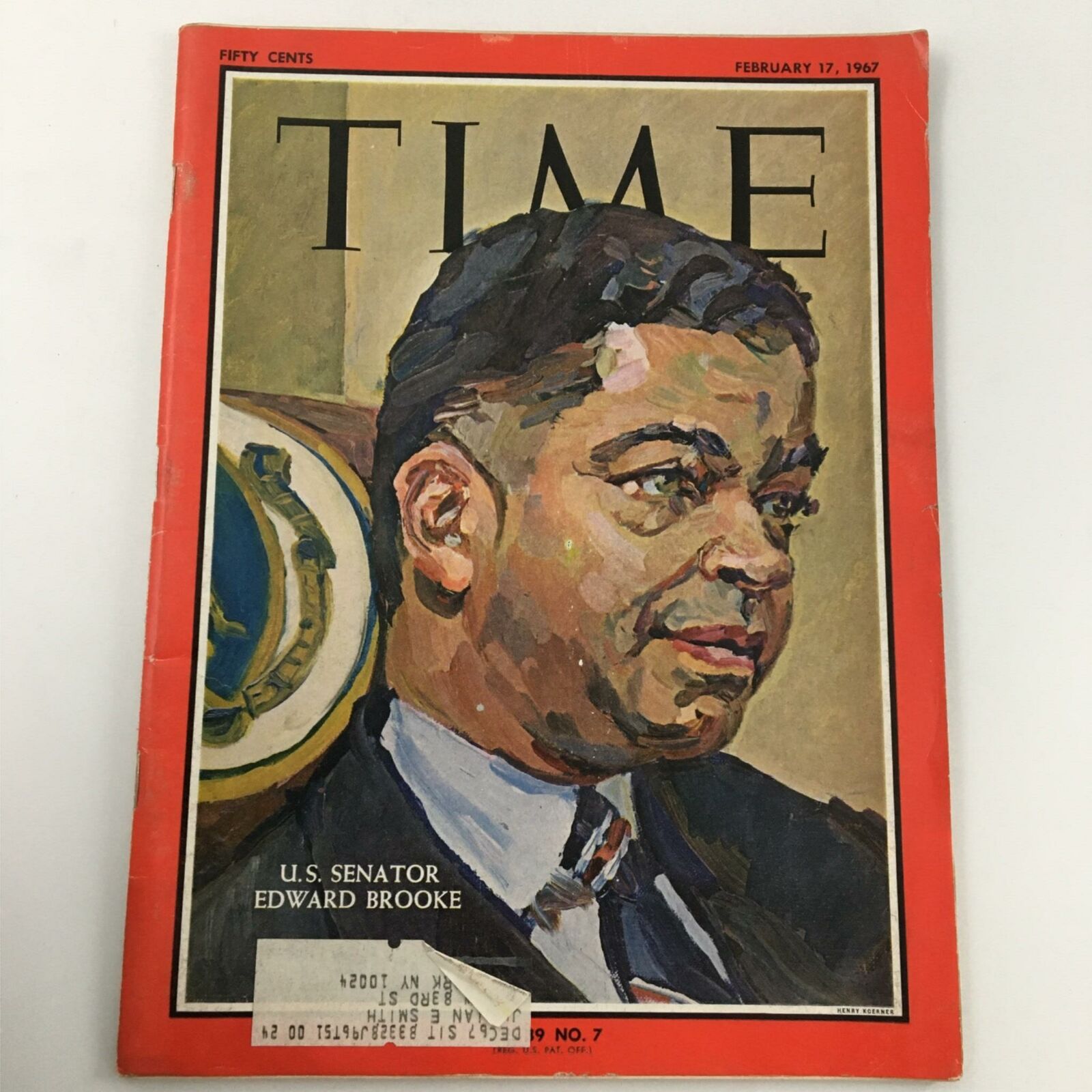 VTG Time Magazine February 17, 1967 U.S. Senator Edward Brooke