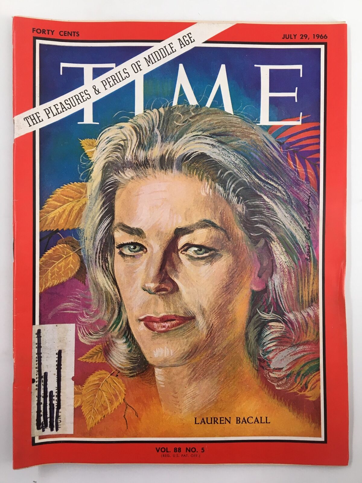 VTG Time Magazine July 29 1966 Vol 88 #5 Lauren Bacall Perils of Middle Age