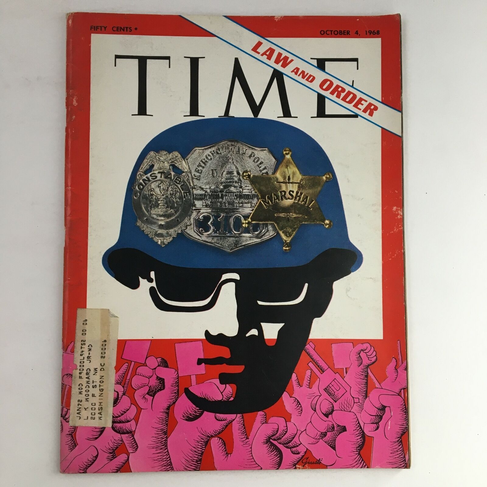 Time Magazine October 4 1968 Vol 92 #14 The Law and Order of Police Marshal