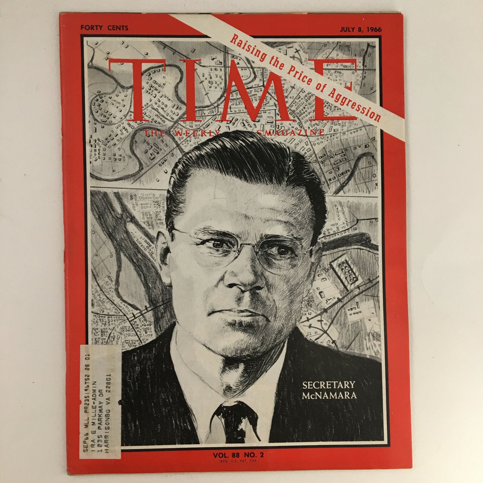 Time Magazine July 8 1966 Vol. 88 No. 2 Secretary Robert McNamara