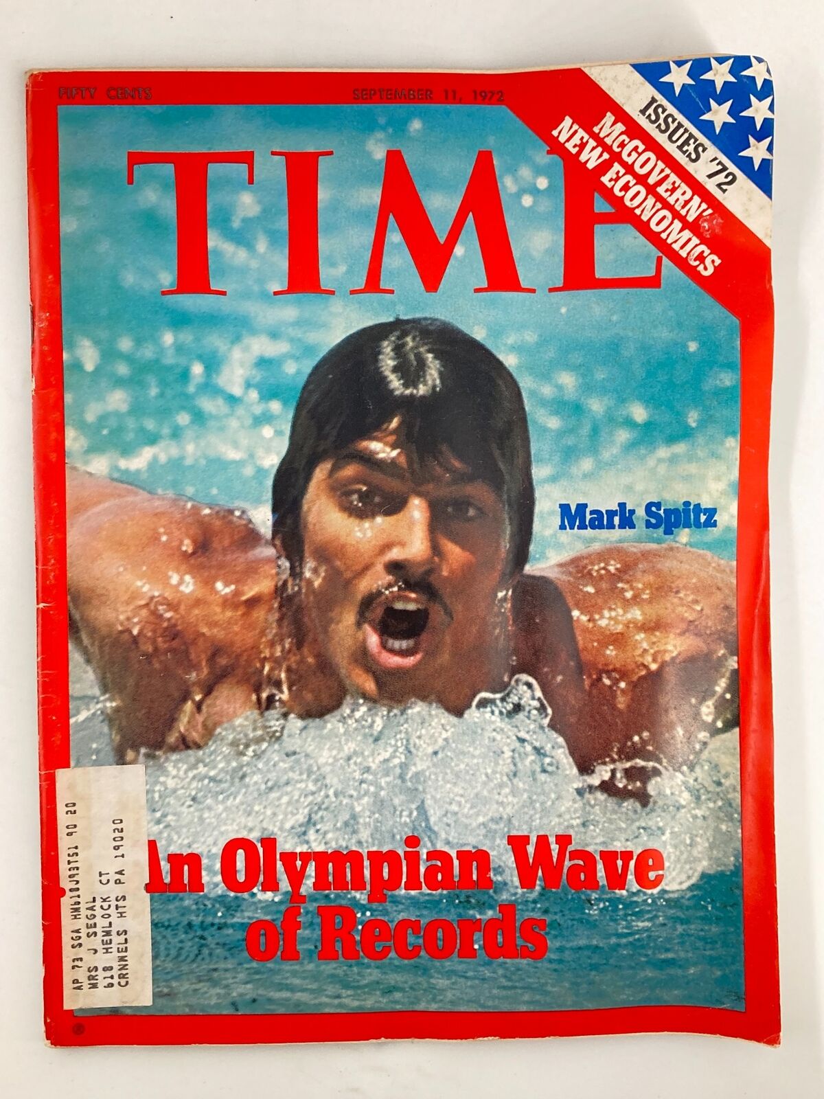 VTG Time Magazine September 11 1972 Mark Spitz An Olympian Wave of Records