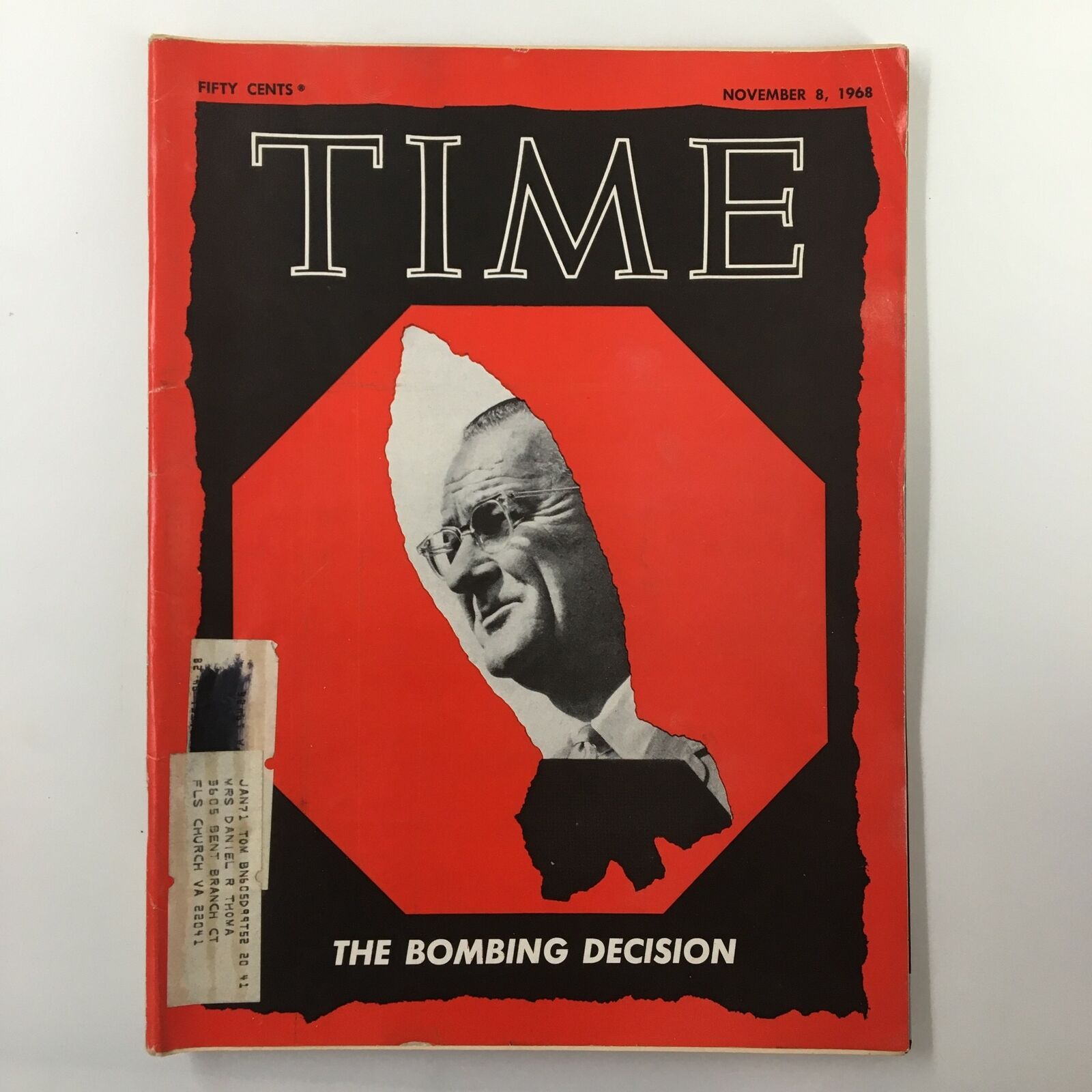 VTG Time Magazine November 8 1968 Lyndon B. Johnson The Bombing Decision