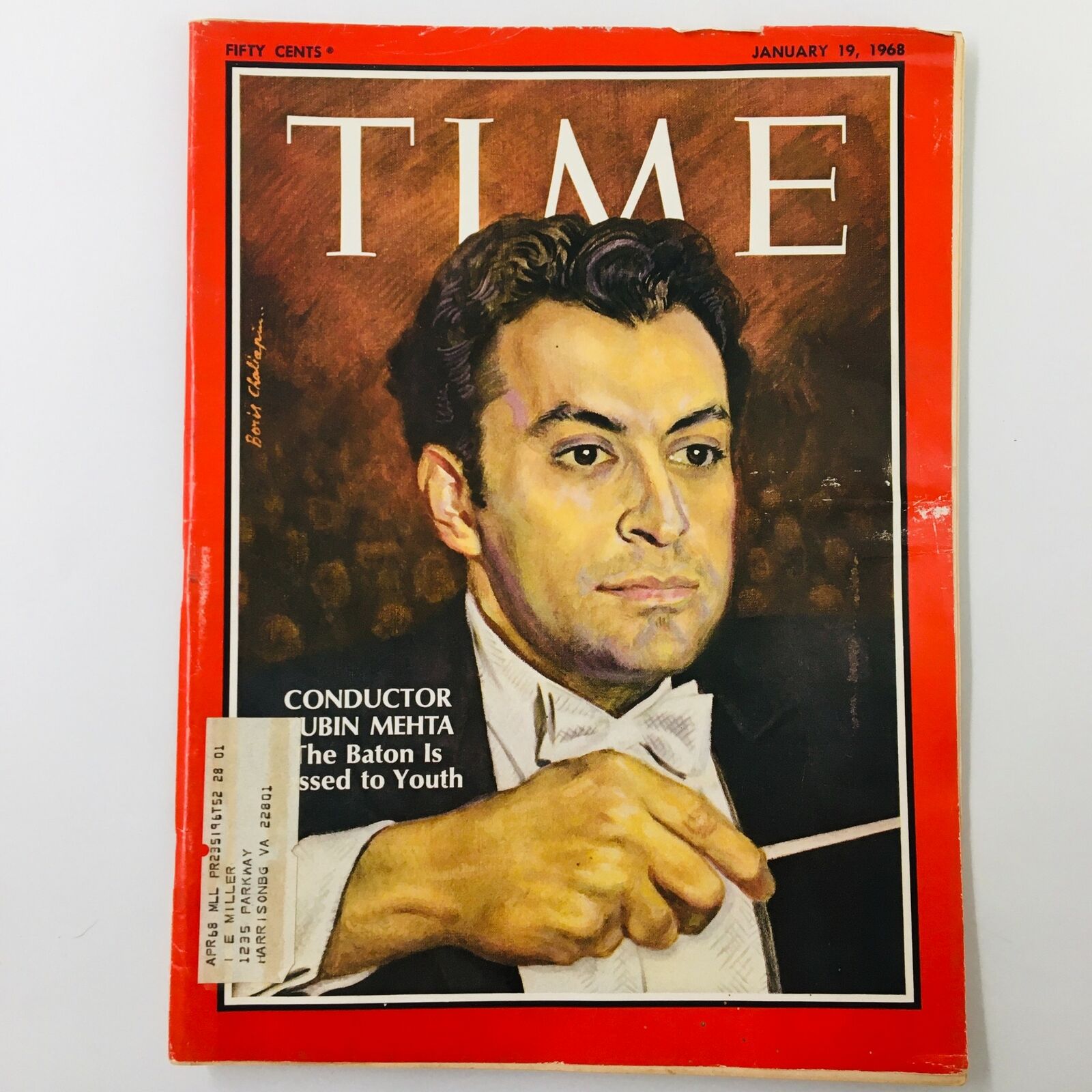 VTG Time Magazine January 19 1968 Indian Conductor Zubin Mehta