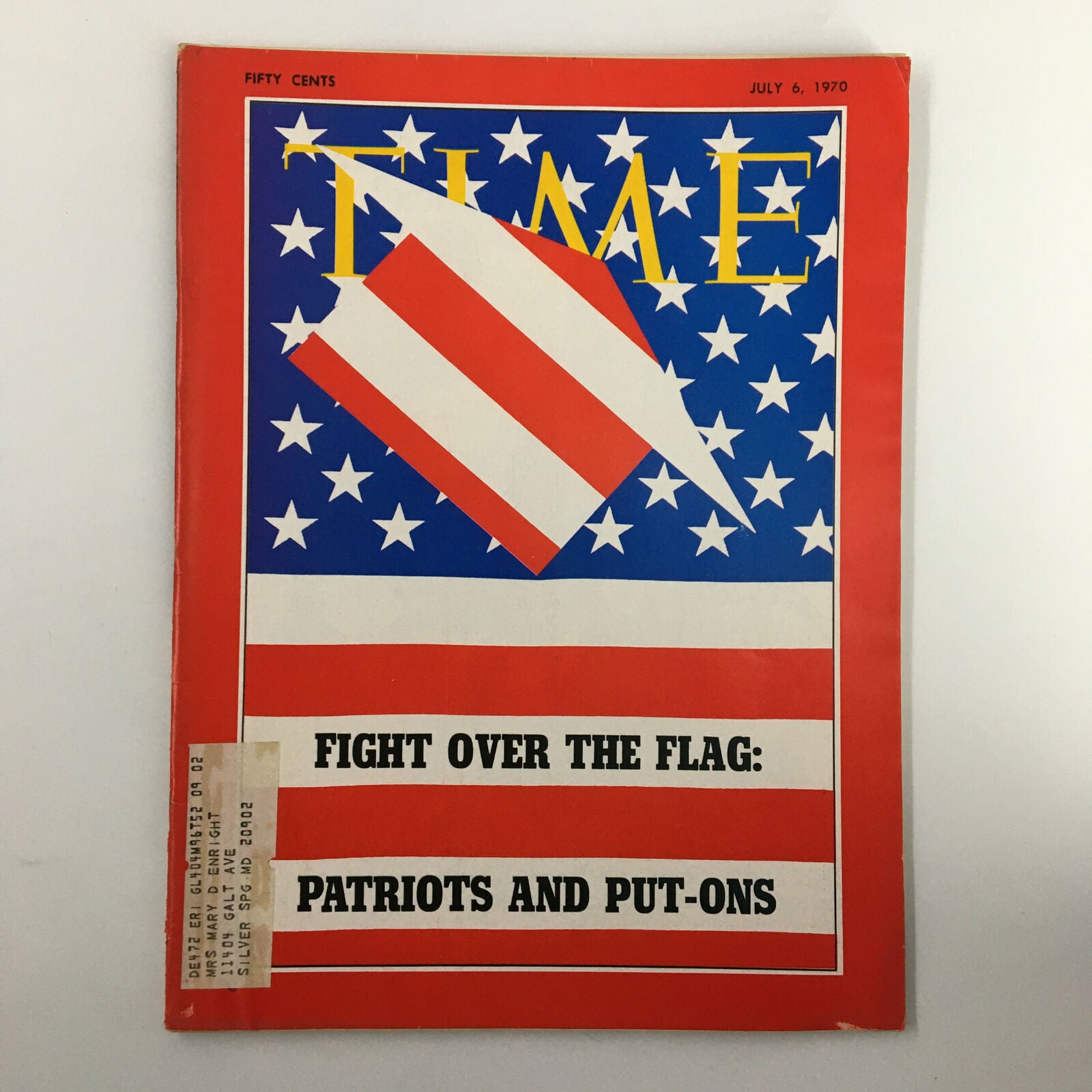 VTG Time Magazine July 6 1970 Fight Over The Flag Patriots and Put-Ons