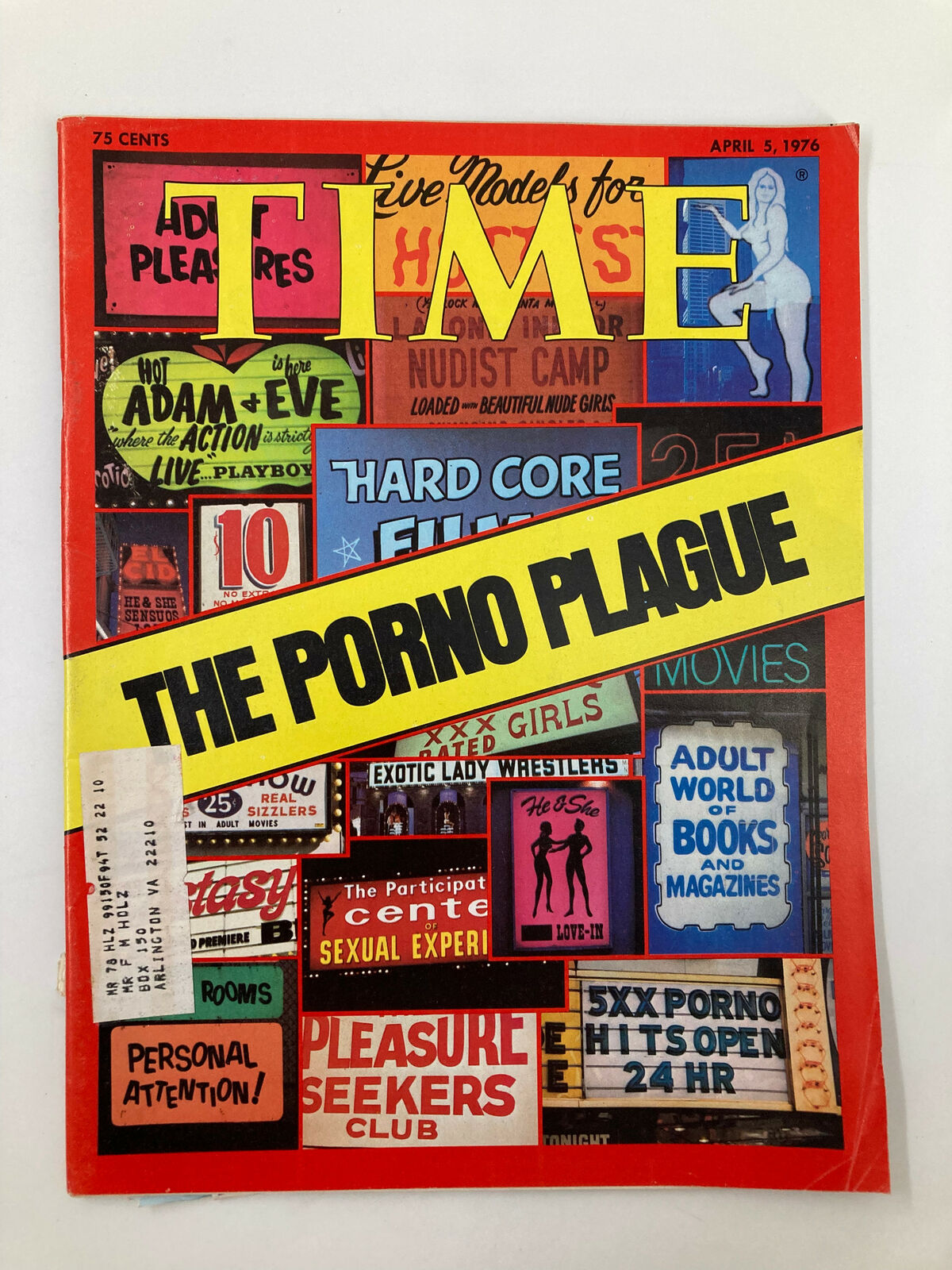 VTG Time Magazine April 5 1976 The Plague & The Nud Camp