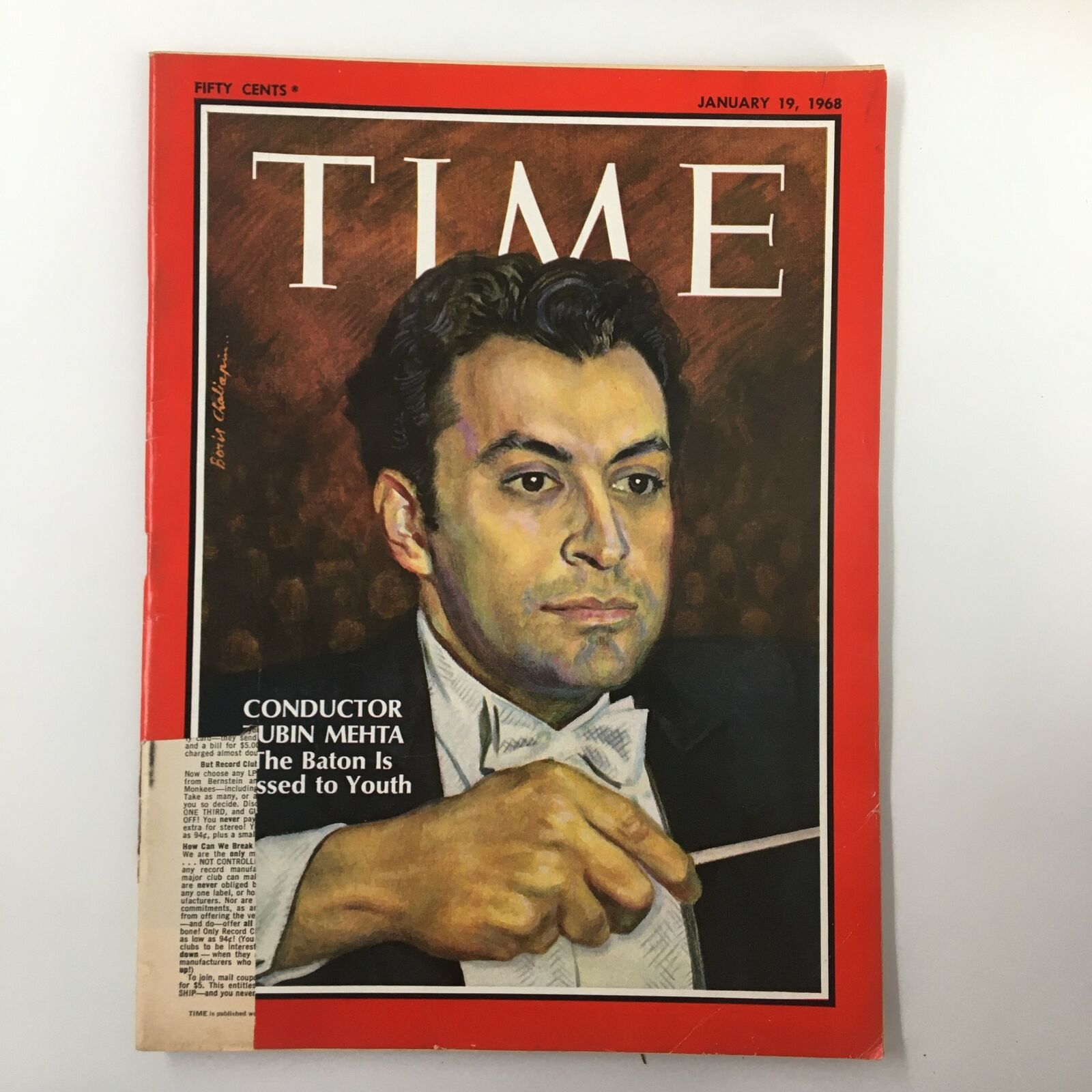 VTG Time Magazine January 19 1968 The Indian Conductor Zubin Mehta