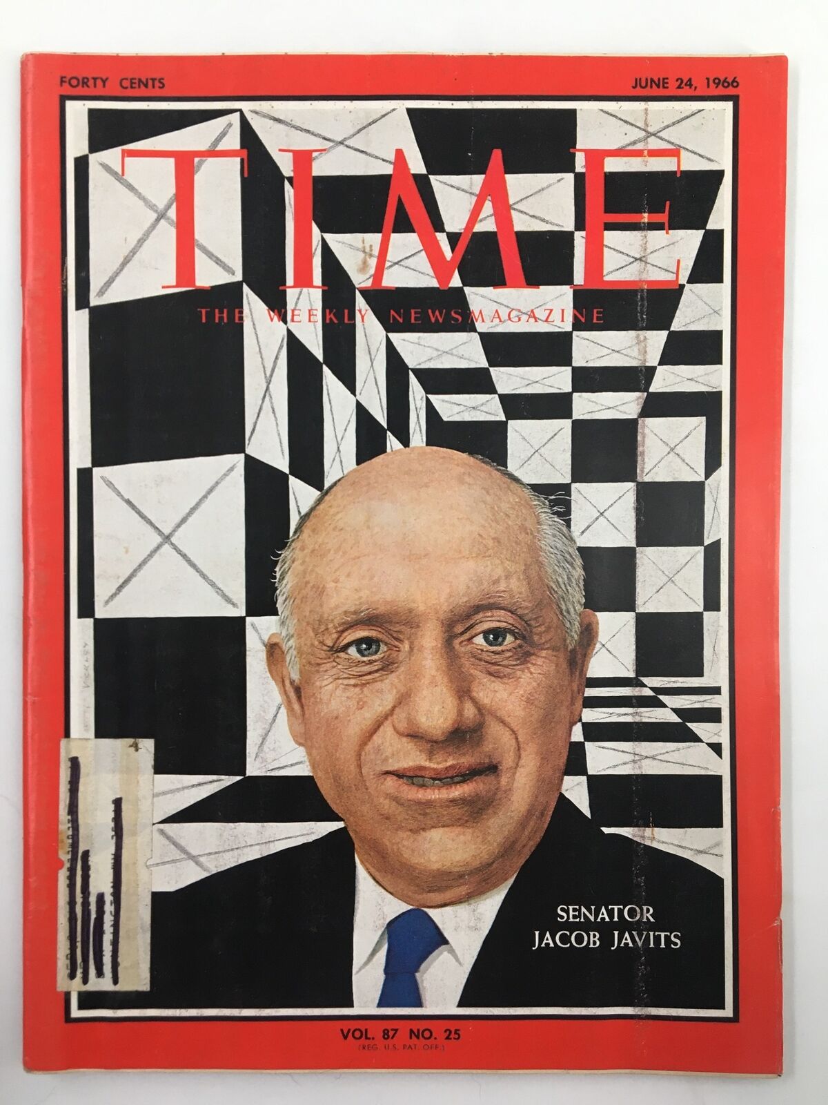 VTG Time Magazine June 24 1966 Vol 87 #25 Senator Jacob Javits