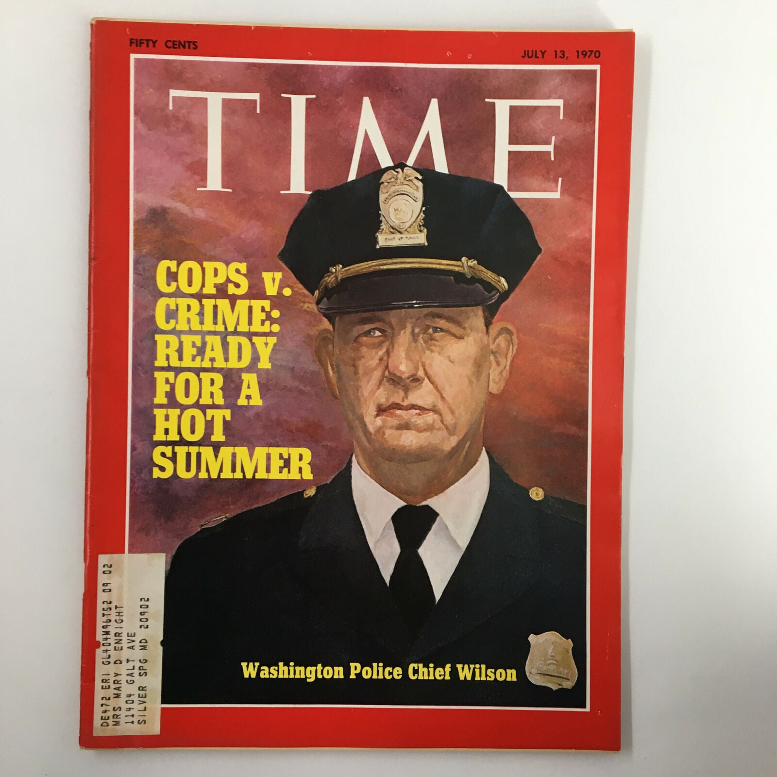 VTG Time Magazine July 13 1970 Vol. 96 No. 2 Washington Police Chief Wilson