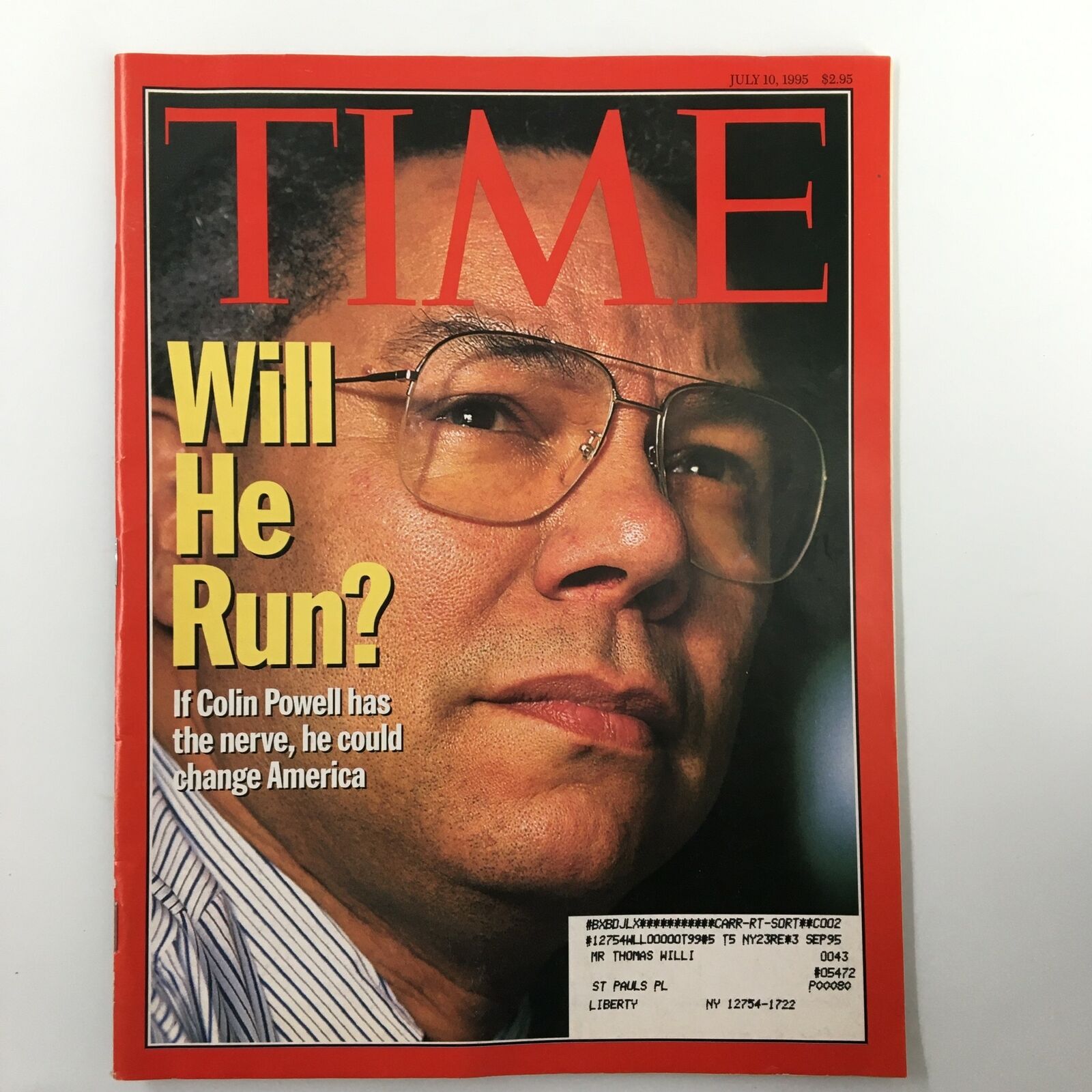 Time Magazine July 10 1995 Colin Powell Has The Nerve He Could Change America