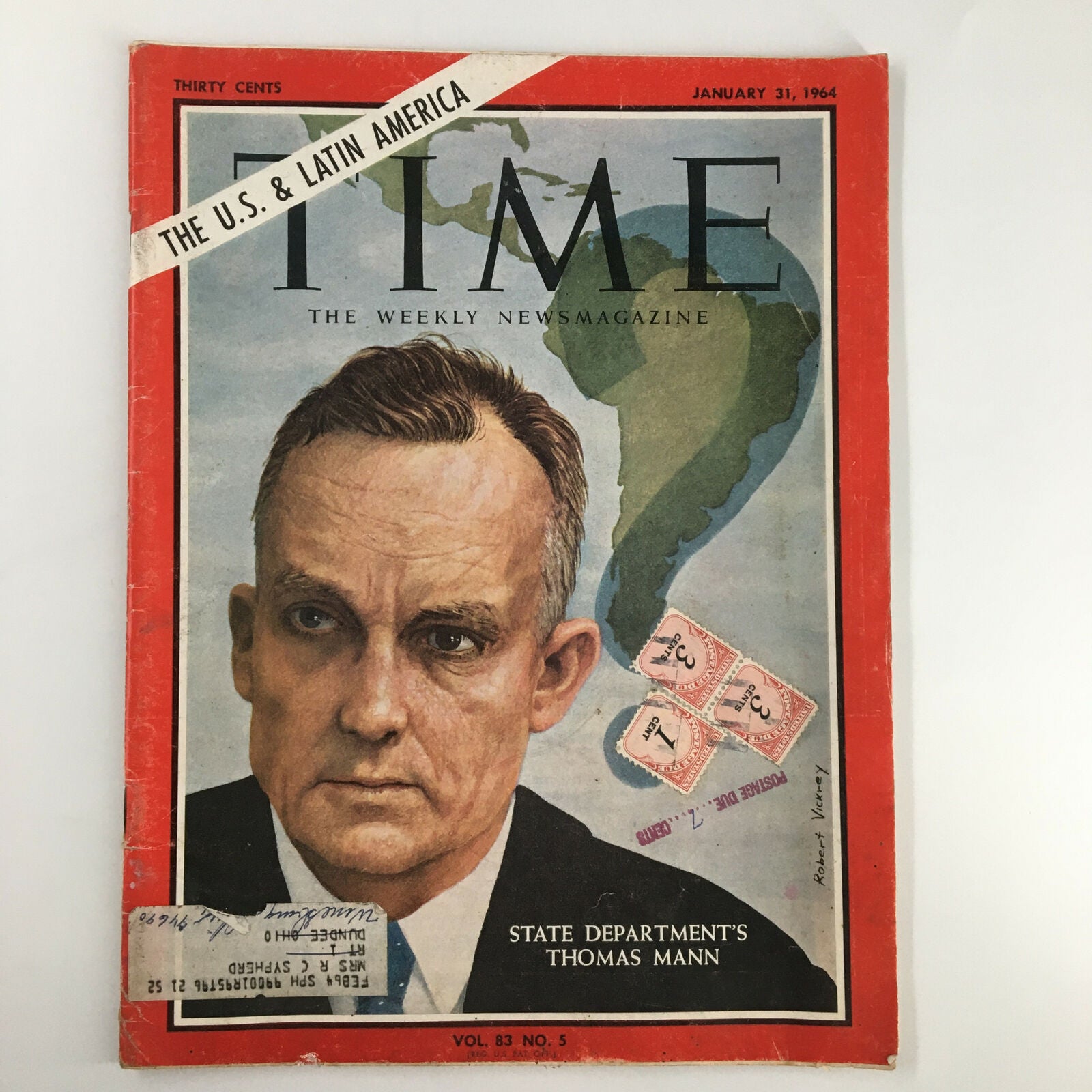 VTG Time Magazine January 31 1964 Vol 83 #5 State Department's Thomas Mann