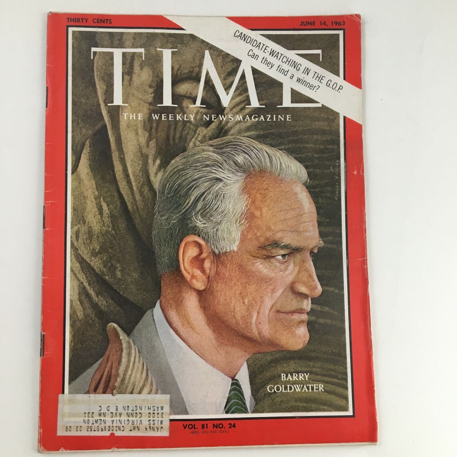 Time Magazine June 14 1963 Vol. 81 No. 24 Candidate-Watching Barry Goldwater