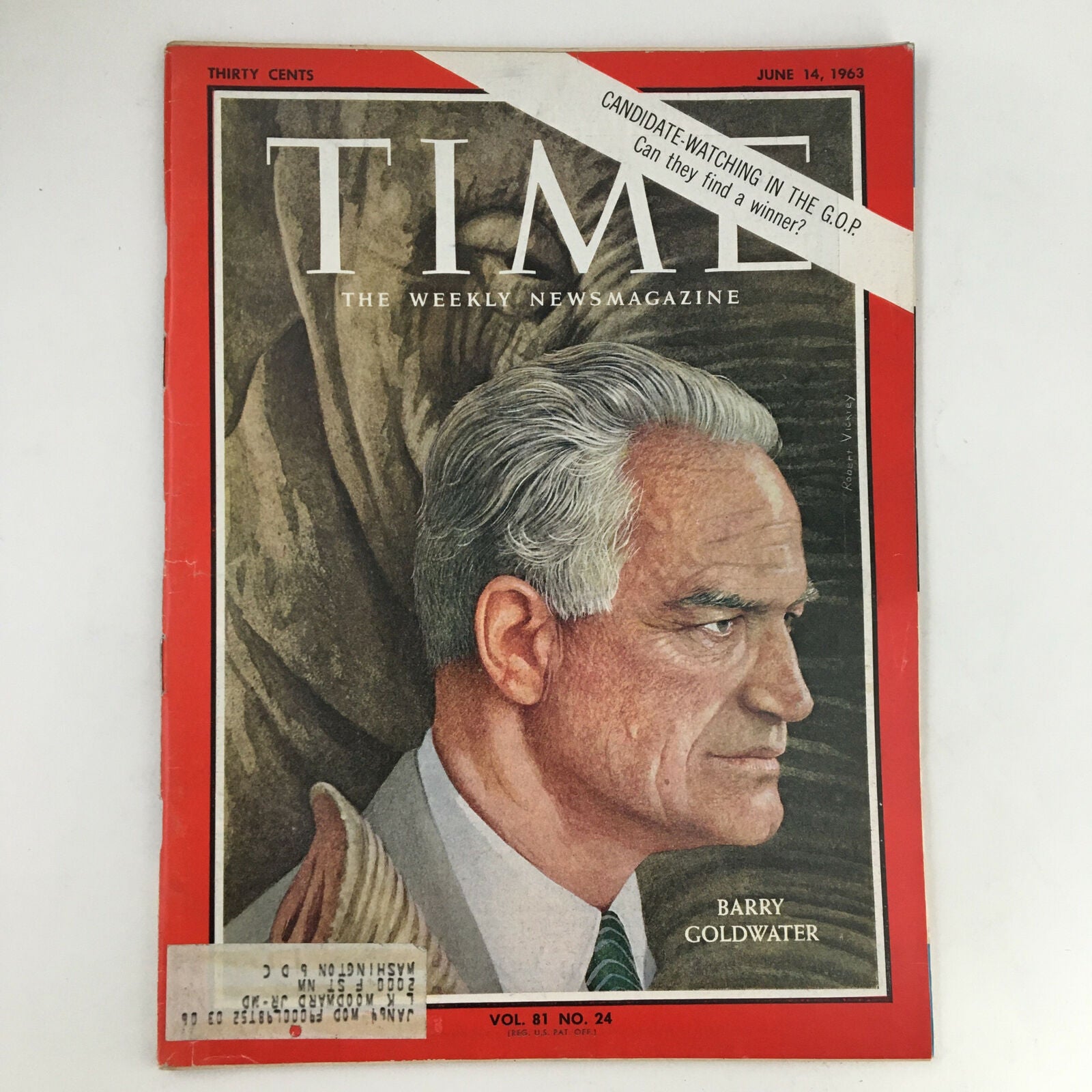 Time Magazine June 14 1963 Vol. 81 No. 24 Candidate Barry Goldwater