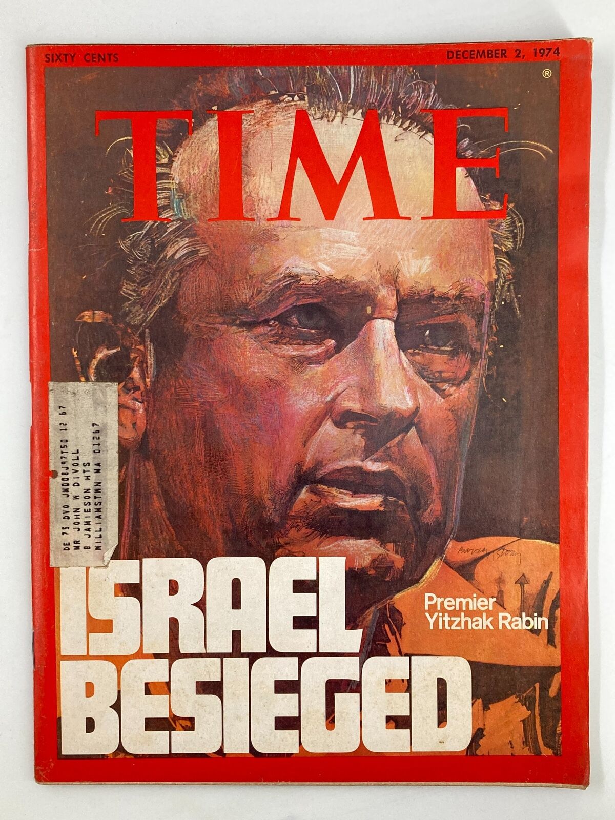 VTG Time Magazine December 2 1974 Premier Yitzhak Rabin Israel Besieged